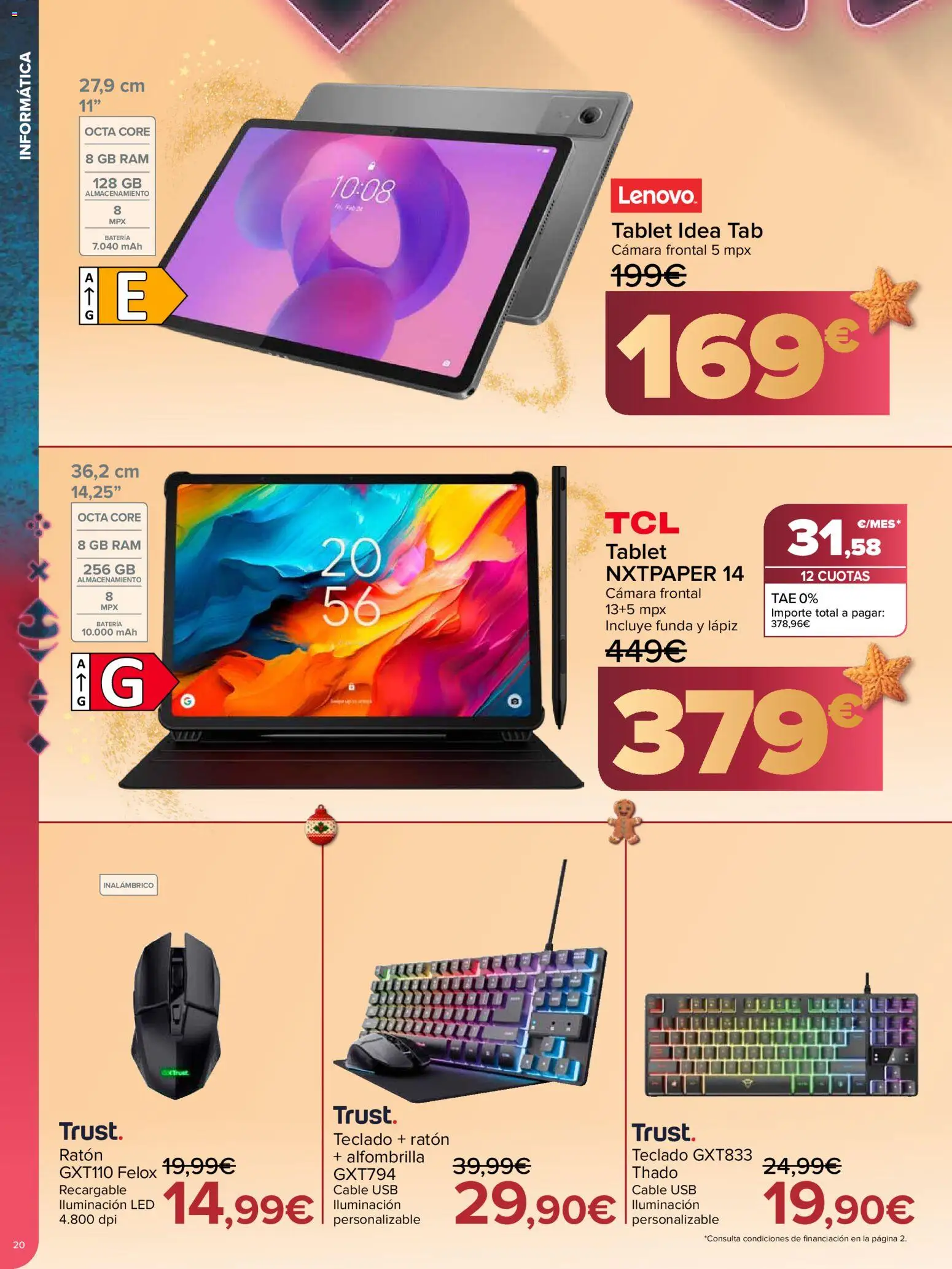 Carrefour folleto │ válido desde el 10.12.2025 | Página: 20 | Productos: Tablet, Cable, USB, Batería