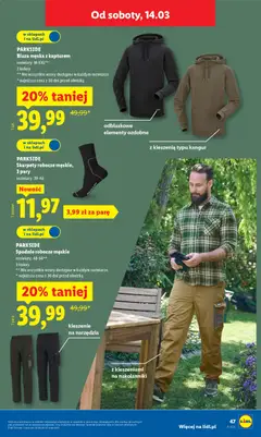 Pogląd oferty "PARKSIDE Skarpety robocze męskie, 3 pary, Skarpety robocze męskie, 3 pary, rozmiary: 39-46" - ważna od 09.03.2026 | Strona: 57