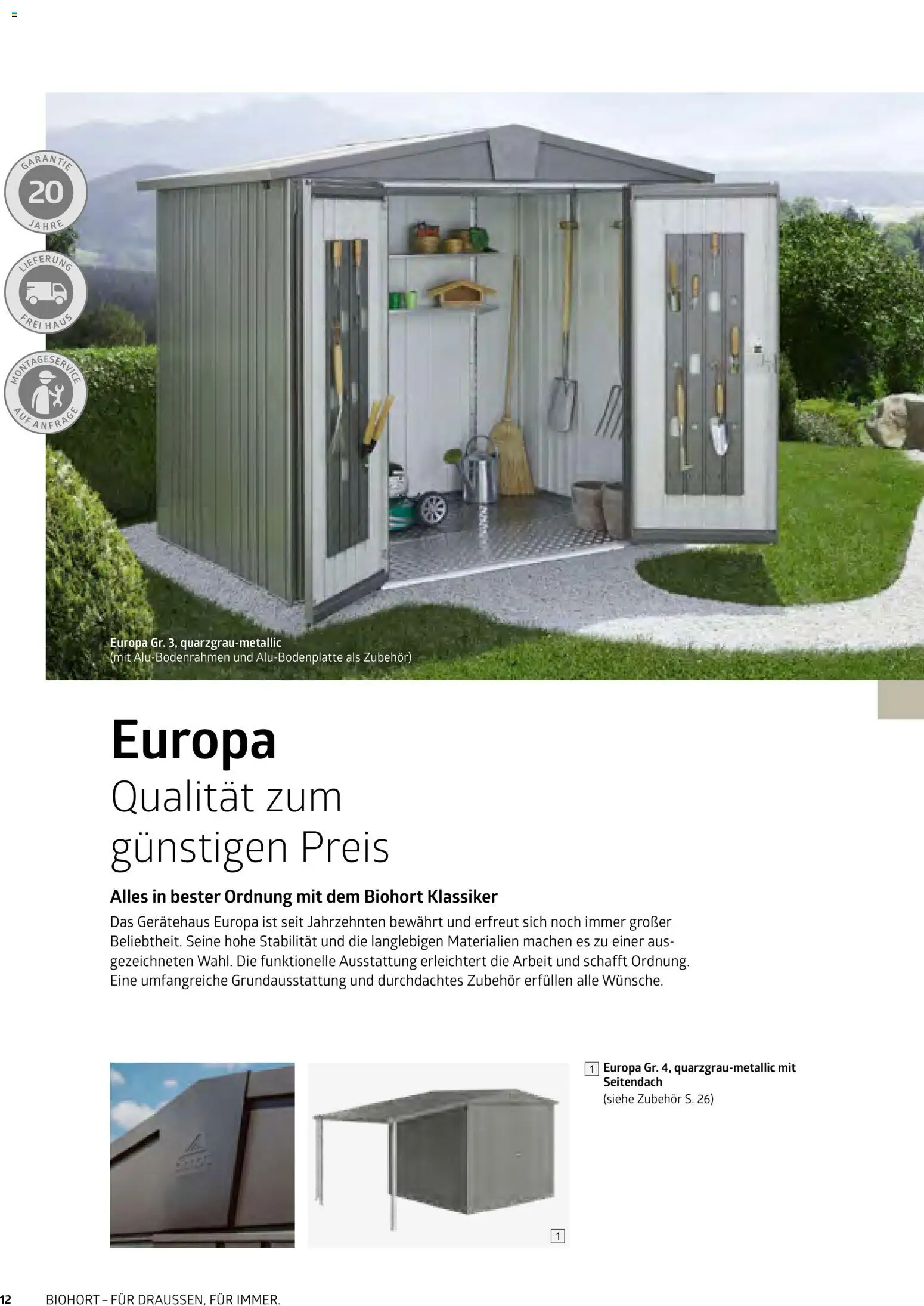 Dehner Biohort – Metall für Garten & Terrasse – gültig ab 01.01.2026 | Seite: 12