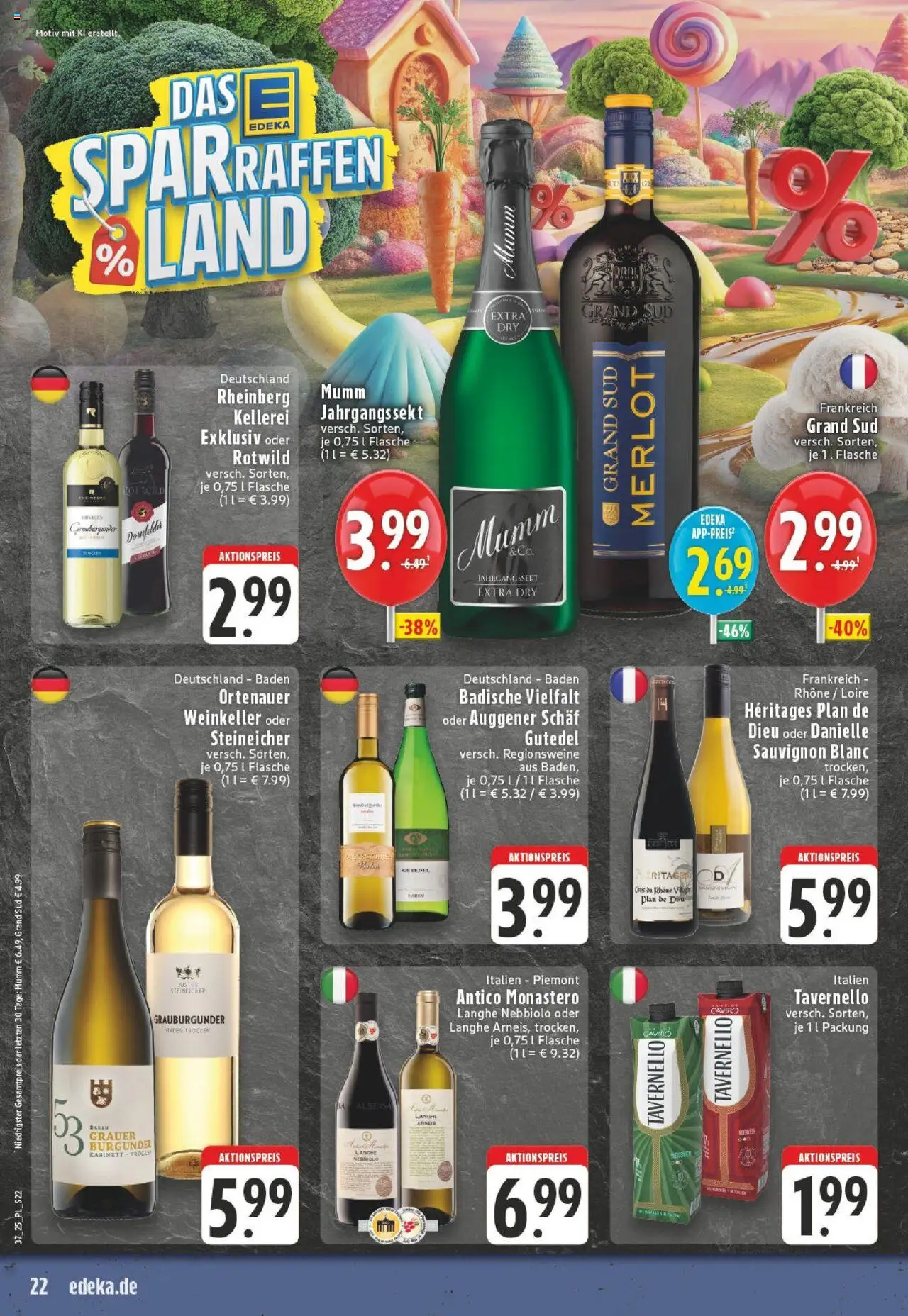 Edeka prospekt Xanten	 – gültig ab 07.09.2025 | Seite: 22 | Produkte: Merlot, Grand sud