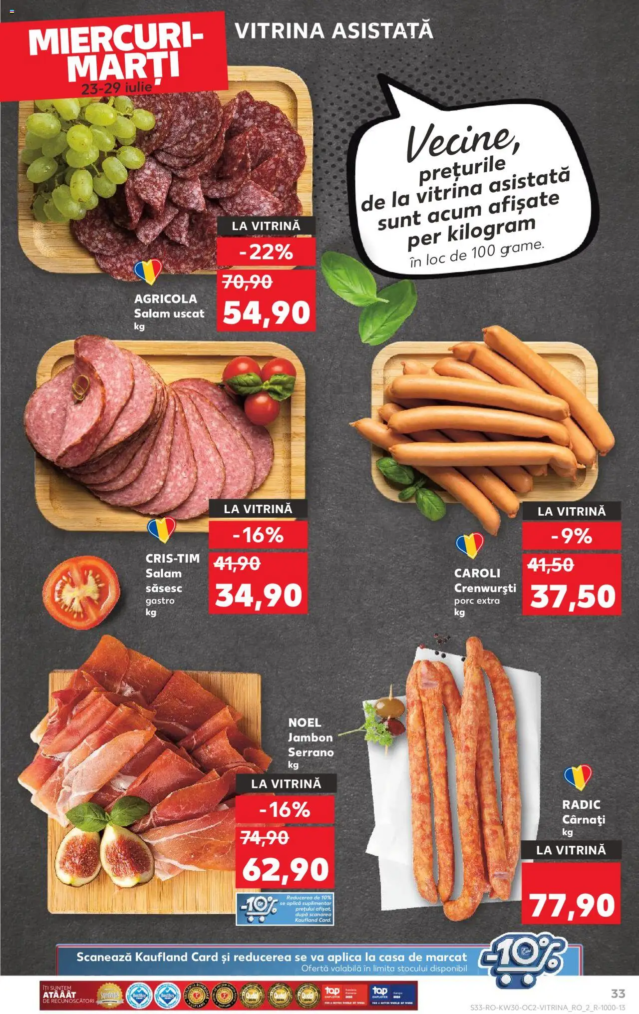 Kaufland RO akciós ujság - amely érvényes a következő dátumtól: 23.07.2025 | Oldal: 33