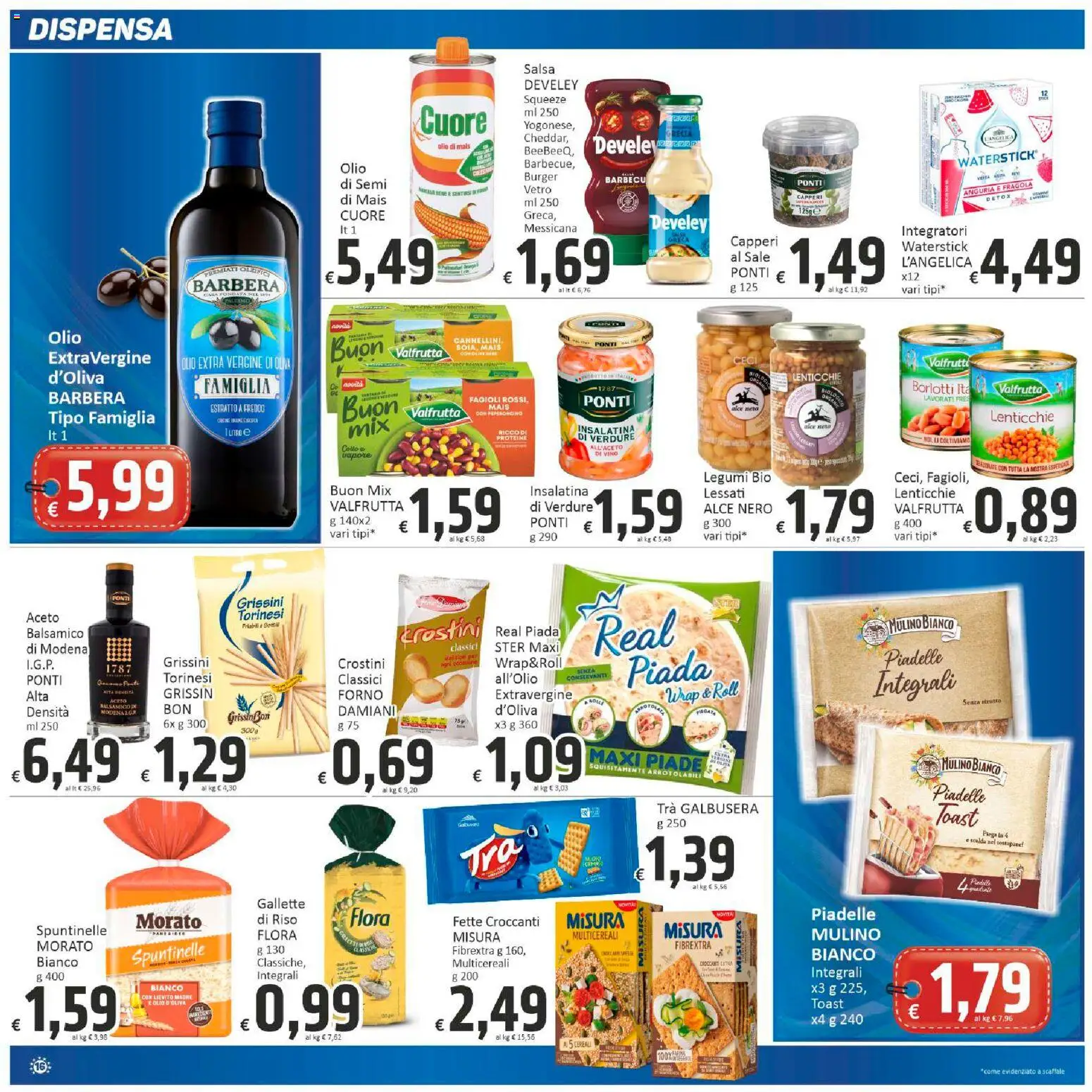 Volantino Paghi Poco del 20.02.2026 | Pagina: 16 | Prodotti: Gallette, Crostini, Aceto, Scaffale