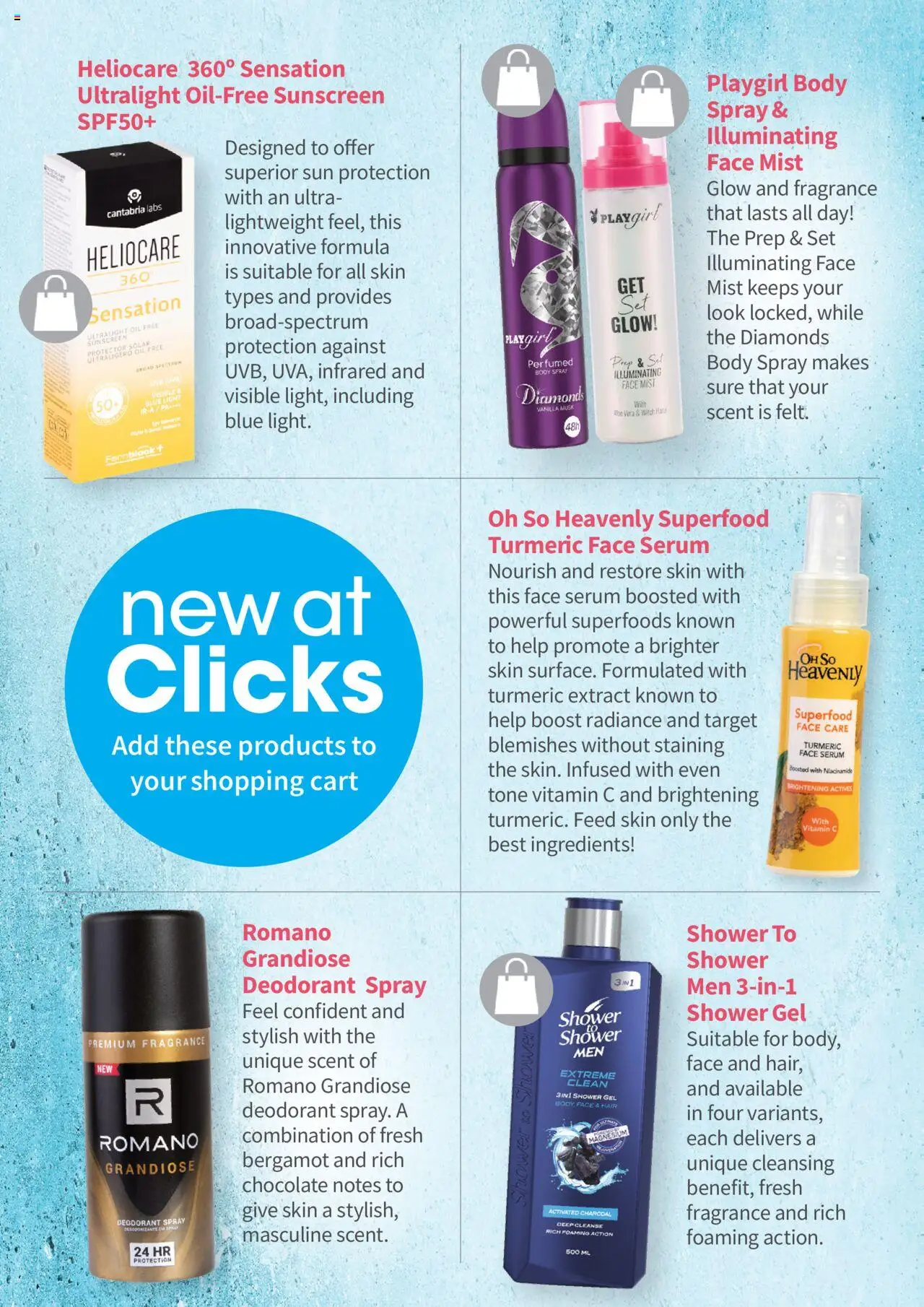 New Clicks catalogue – valid from 01.10.2025 | Page: 67 | Products: Oil, Chocolate, Sunscreen, Water