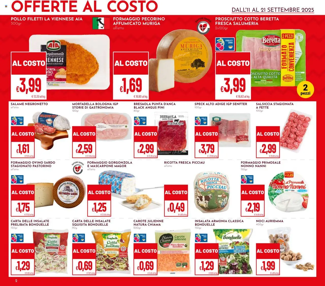Volantino Pan del 11.09.2025 | Pagina: 2 | Prodotti: Insalata, Mortadella, Ricotta, Pecorino