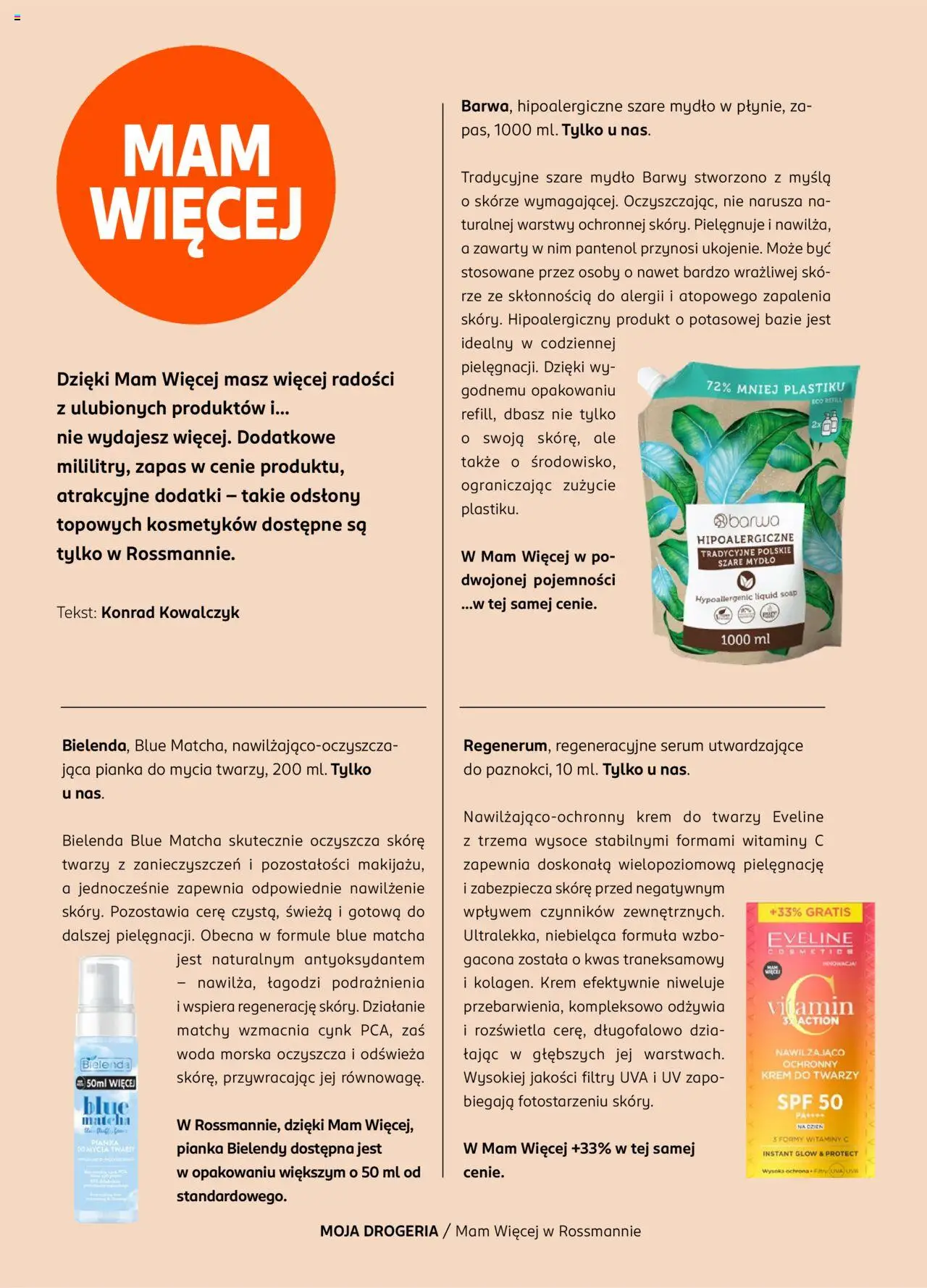 Rossmann Gazetka - Magazyn Moja Drogeria od 10.10.2025 | Strona: 62 | Produkty: Drogeria, Krem do twarzy Eveline, Krem, Krem do twarzy