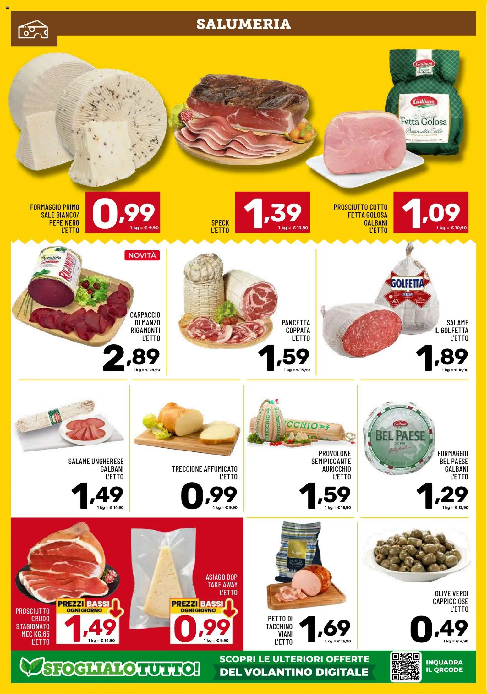 Volantino Il Centesimo del 18.12.2025 | Pagina: 6 | Prodotti: Bresaola, Sale, Pepe, Prosciutto
