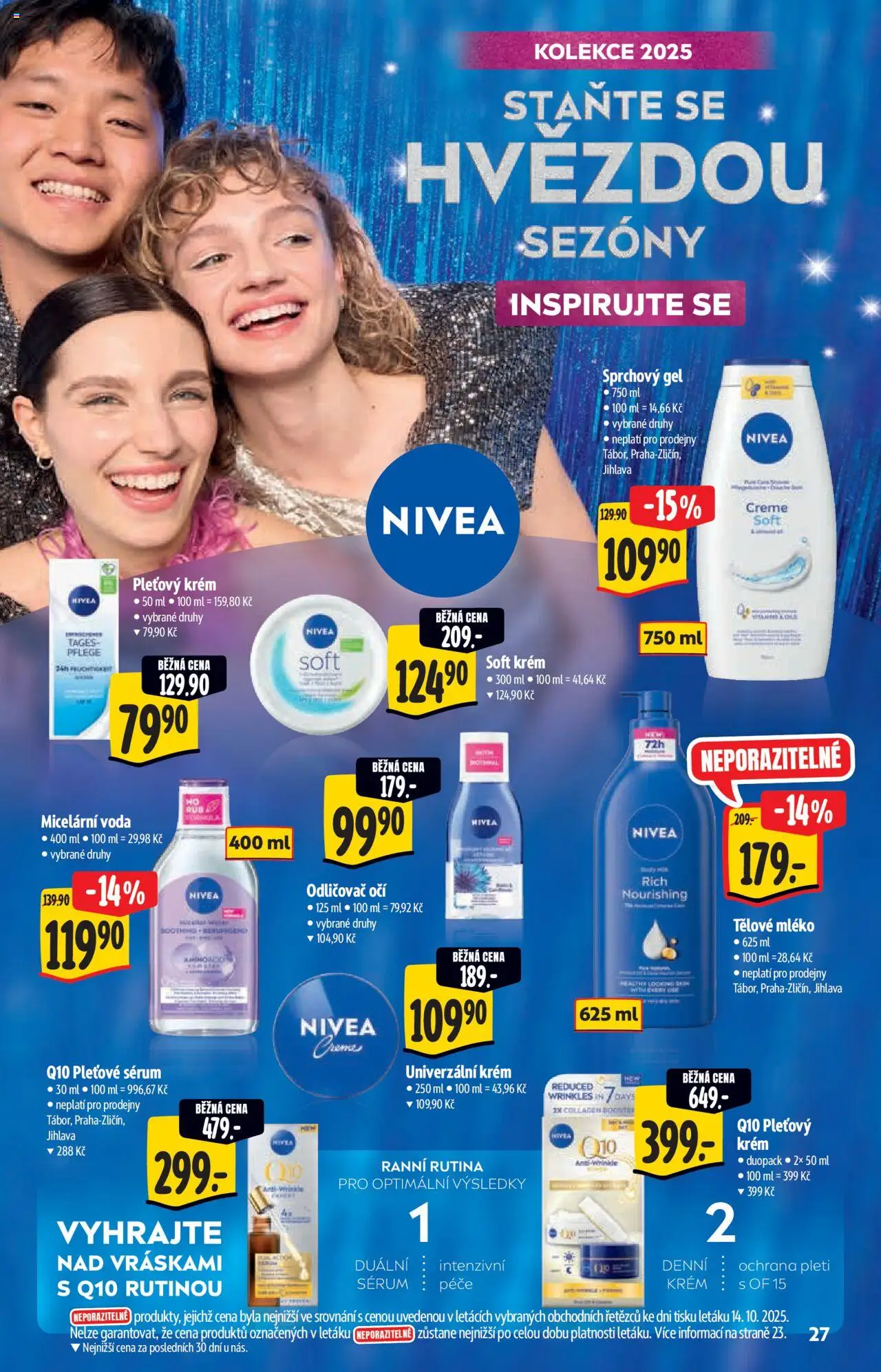 Albert katalog - Hypermarket od 22.10.2025 | Strana: 27 | Produkty: Tělové mléko, Voda, Krém, Odličovač očí