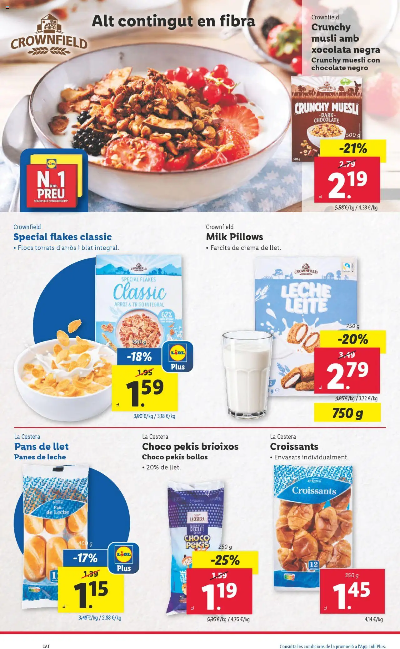 Lidl catálogo BCN │ válido desde el 09.06.2025 | Página: 12 | Productos: Leche, Chocolate, Arroz, Crema