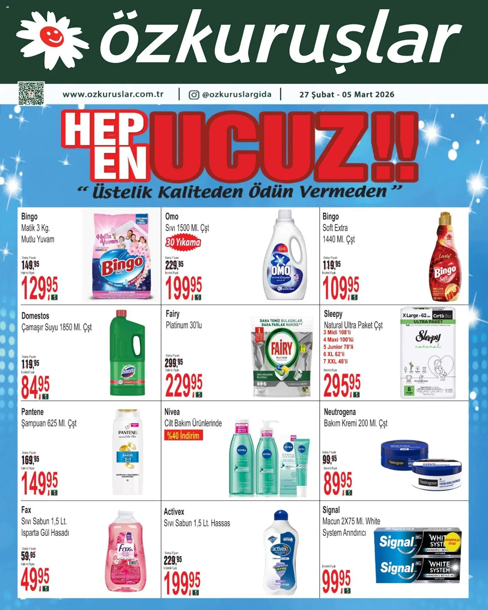 Özkuruşlar Katalog - 27.02.2026 tarihinden itibaren geçerlidir | Sayfa: 3 | Ürünler: Gül, Şampuan, Sabun
