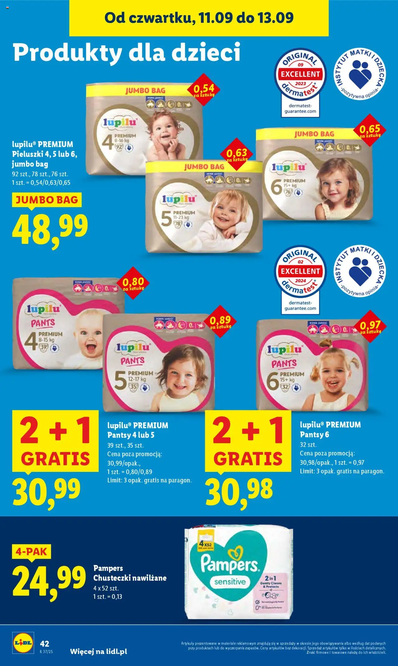 Lidl Gazetka od 11.09.2025 | Strona: 48 | Produkty: Pampers