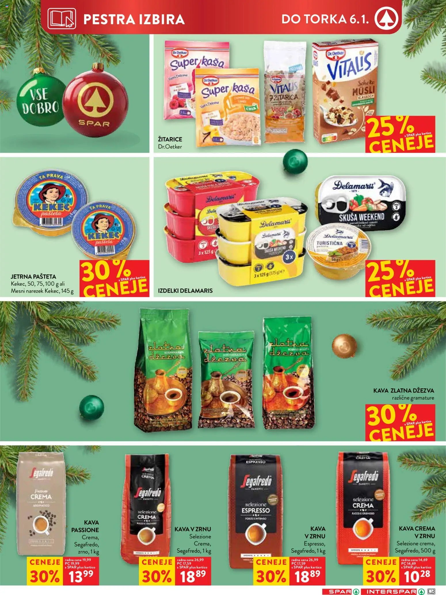 Novi Spar katalog ponudbe – veljaven od 27.12.2025 | Stran: 17 | Izdelki: Pašteta, Narezek, Kava