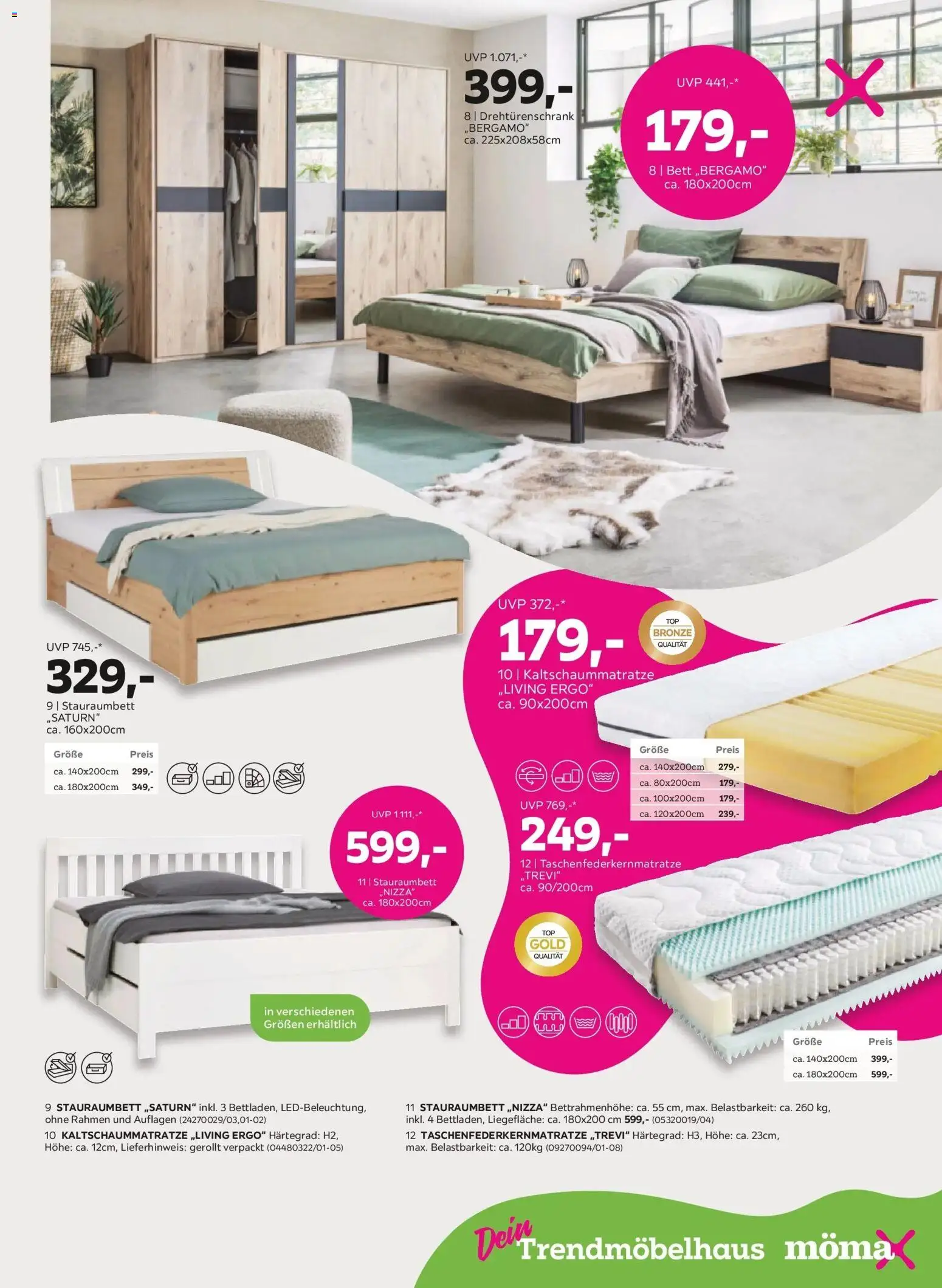 Mömax Ansfelden, Bruck An Der Mur, Villach gültig ab 14.04.2026 | Seite: 5 | Produkte: Bett