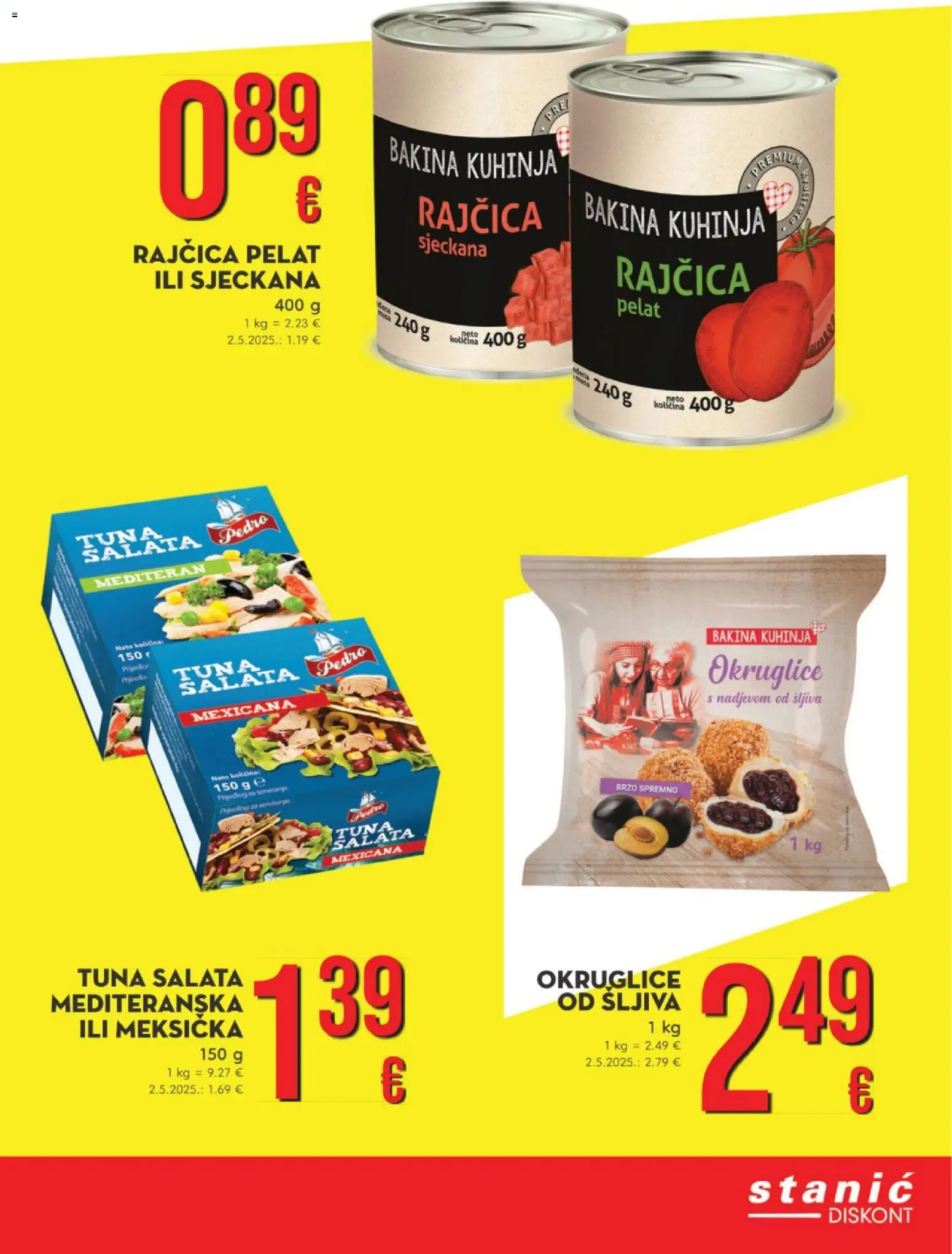 Stanić Diskont katalog | vrijedi od 22.12.2025 | Stranica: 3 | Proizvodi: Salata, Rajčica, Tuna, Tv