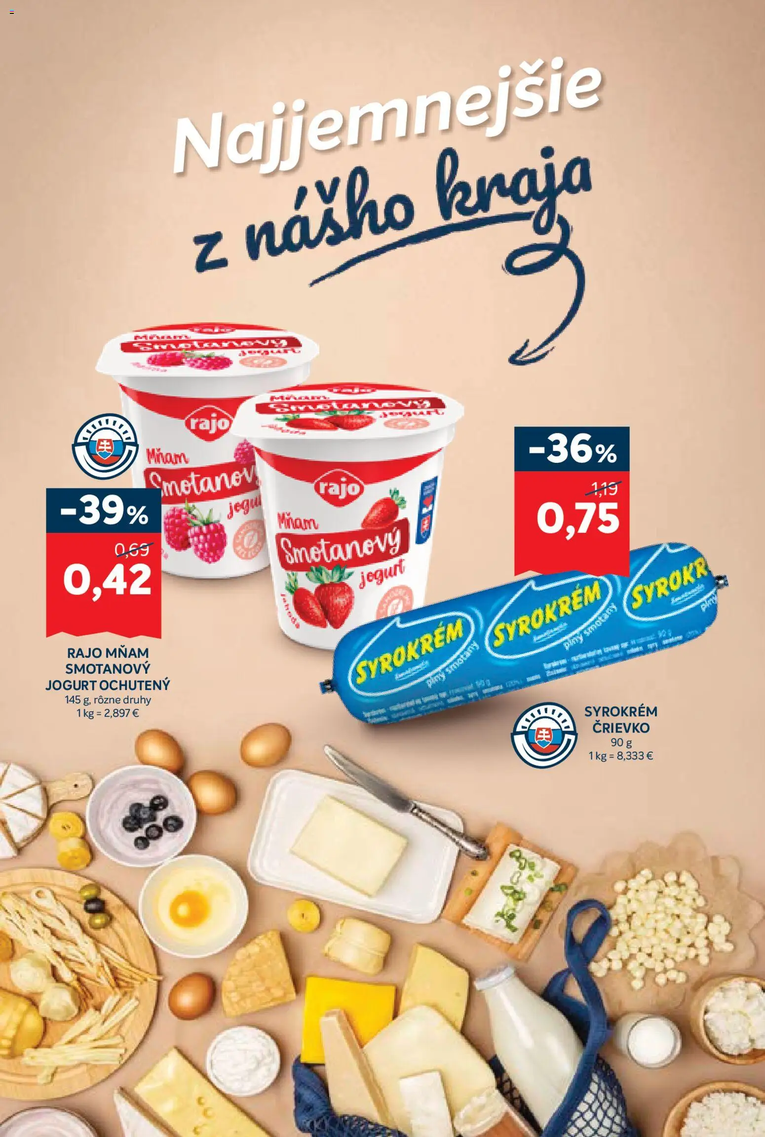 Nové Kraj akcie – leták je platný od 23.04.2026 | Strana: 7 | Produkty: Jogurt