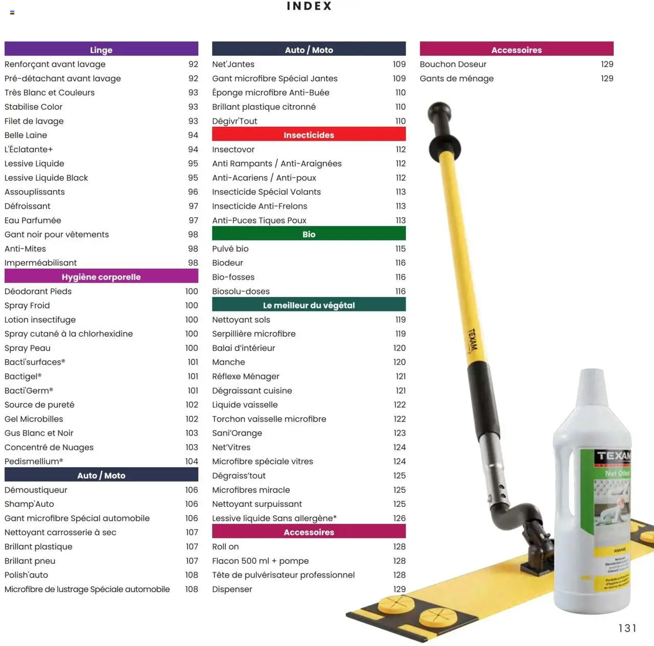 | Page: 131 | Produits: Lessive Liquide, Balai, Lessive, Vêtements