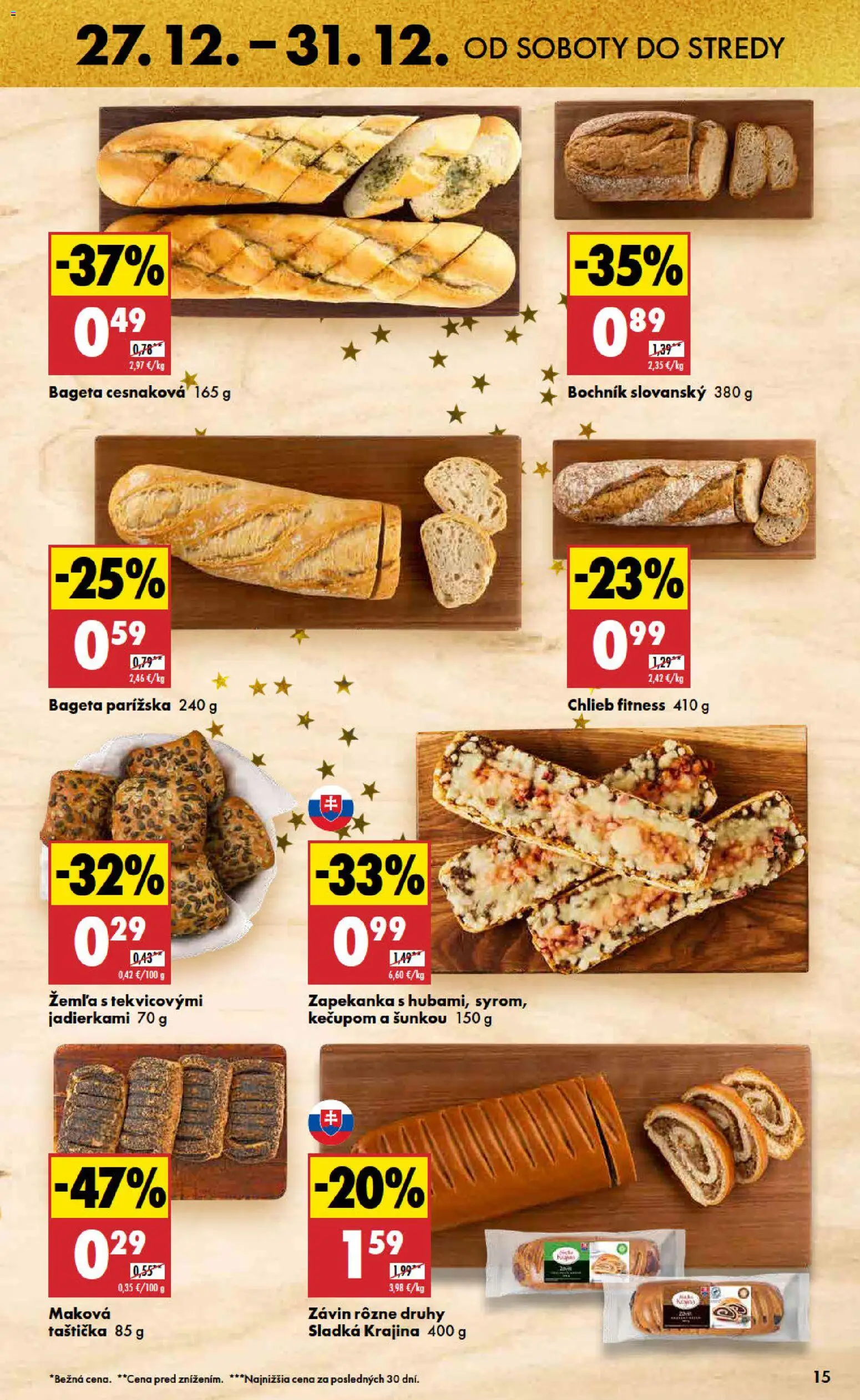 Nové Biedronka akcie – leták je platný od 27.12.2025 | Strana: 15 | Produkty: Chlieb, Závin