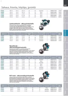 Makita-mainoslehti voimassa 24.03.2026 alkaen | Sivu: 341 | Tuotteet: Monitoimikone, Käsineet