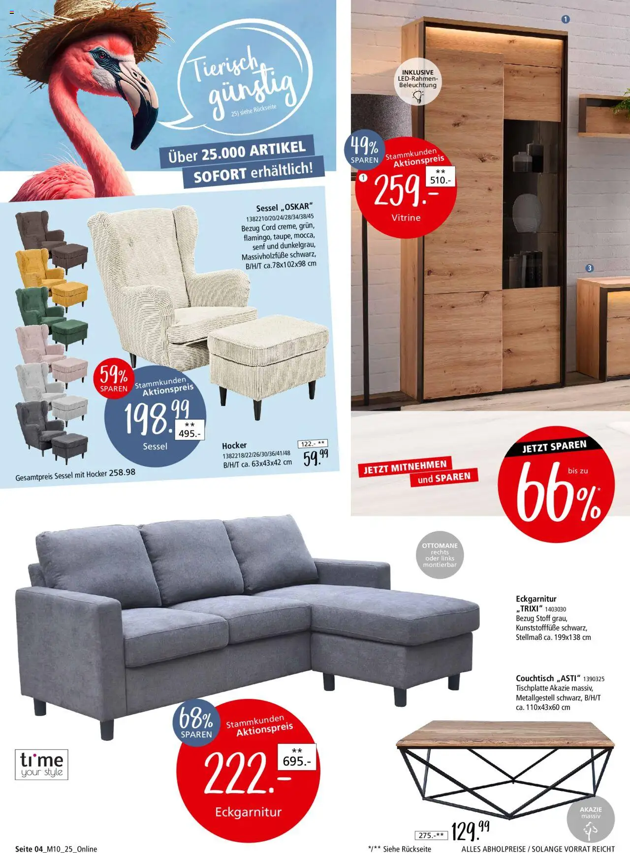 Zurbrüggen - Junges Wohnen - gültig ab dem 09.08.2025 | Seite: 4 | Produkte: Hocker, Vitrine, Sessel, Couchtisch