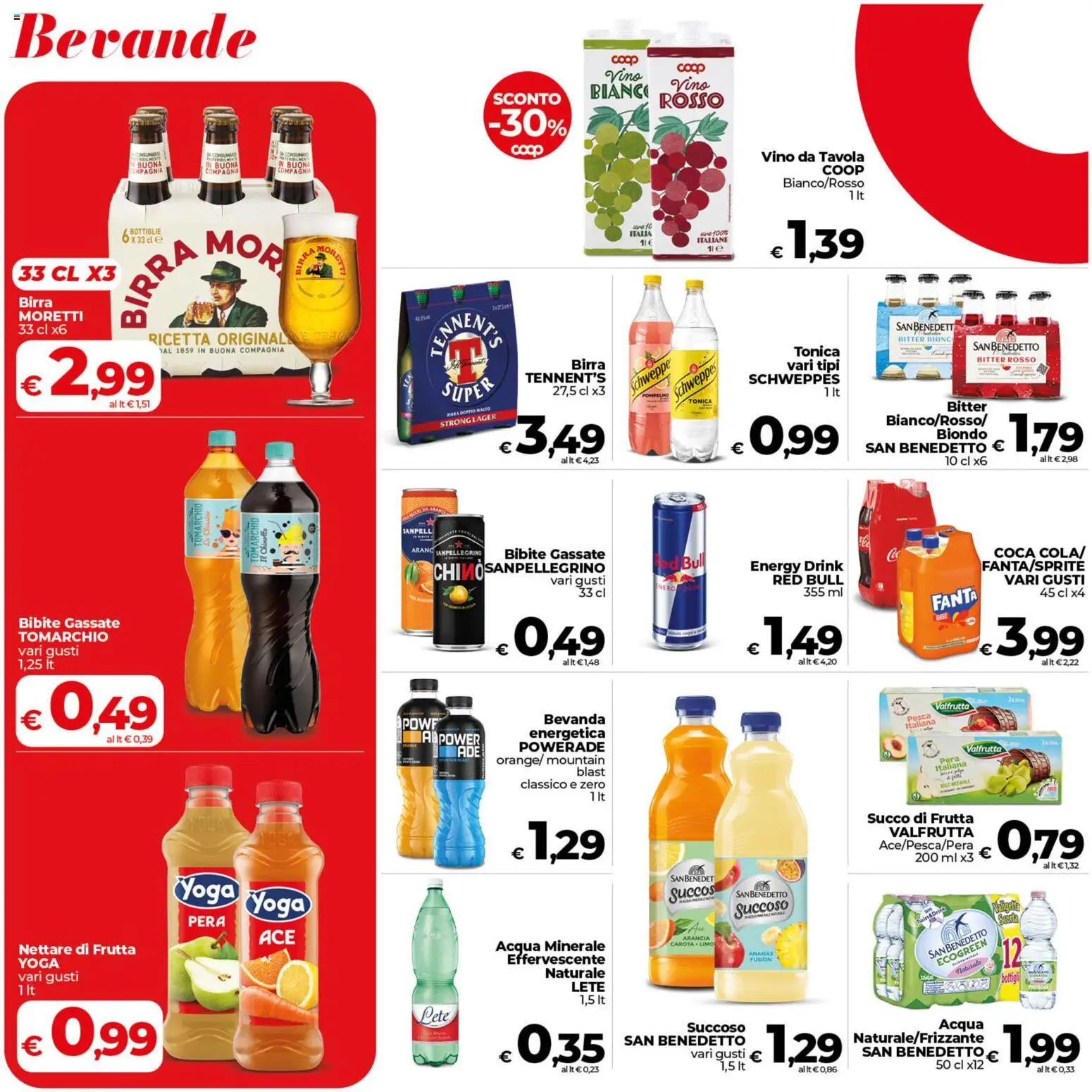 Volantino COOP del 29.01.2026 | Pagina: 20 | Prodotti: Succo, Birra, Chinotto, Pompelmo