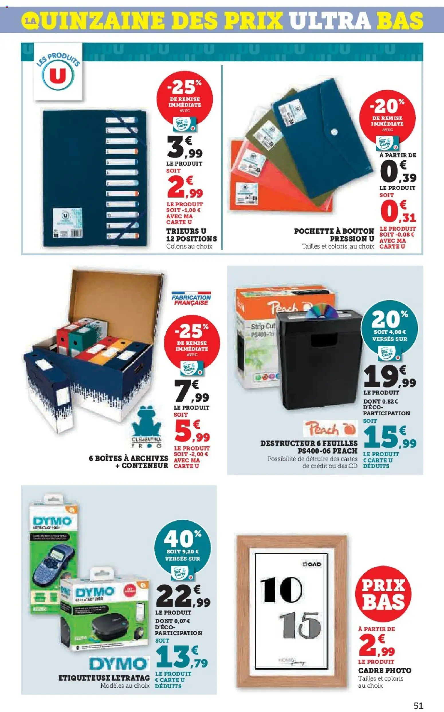 {H1} | Page: 51 | Produits: Étiqueteuse, Cadre