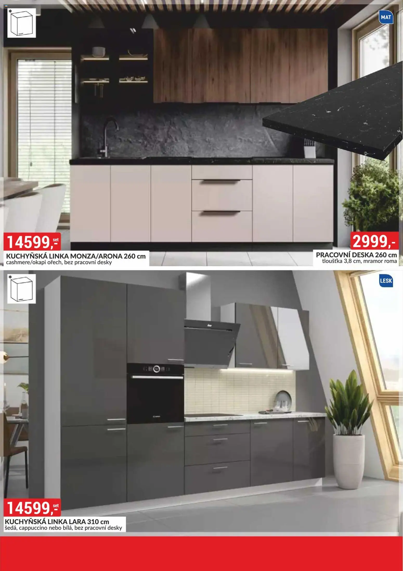 BAUMAX leták - Zařiďte si bydlení od 01.01.2026 | Strana: 63 | Produkty: Kuchyňská linka, Cappuccino, Pracovní deska, Desky