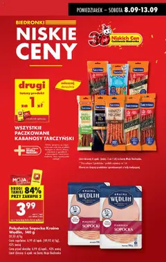 WSZYSTKIE PACZKOWANE KABANOSY TARCZYŃSKI, All packaged Tarczyński kabanos sausages od 08.09.2025 | Strona: 7 | Produkty: Karta, Kabanosy, Naklejki, Paluszki