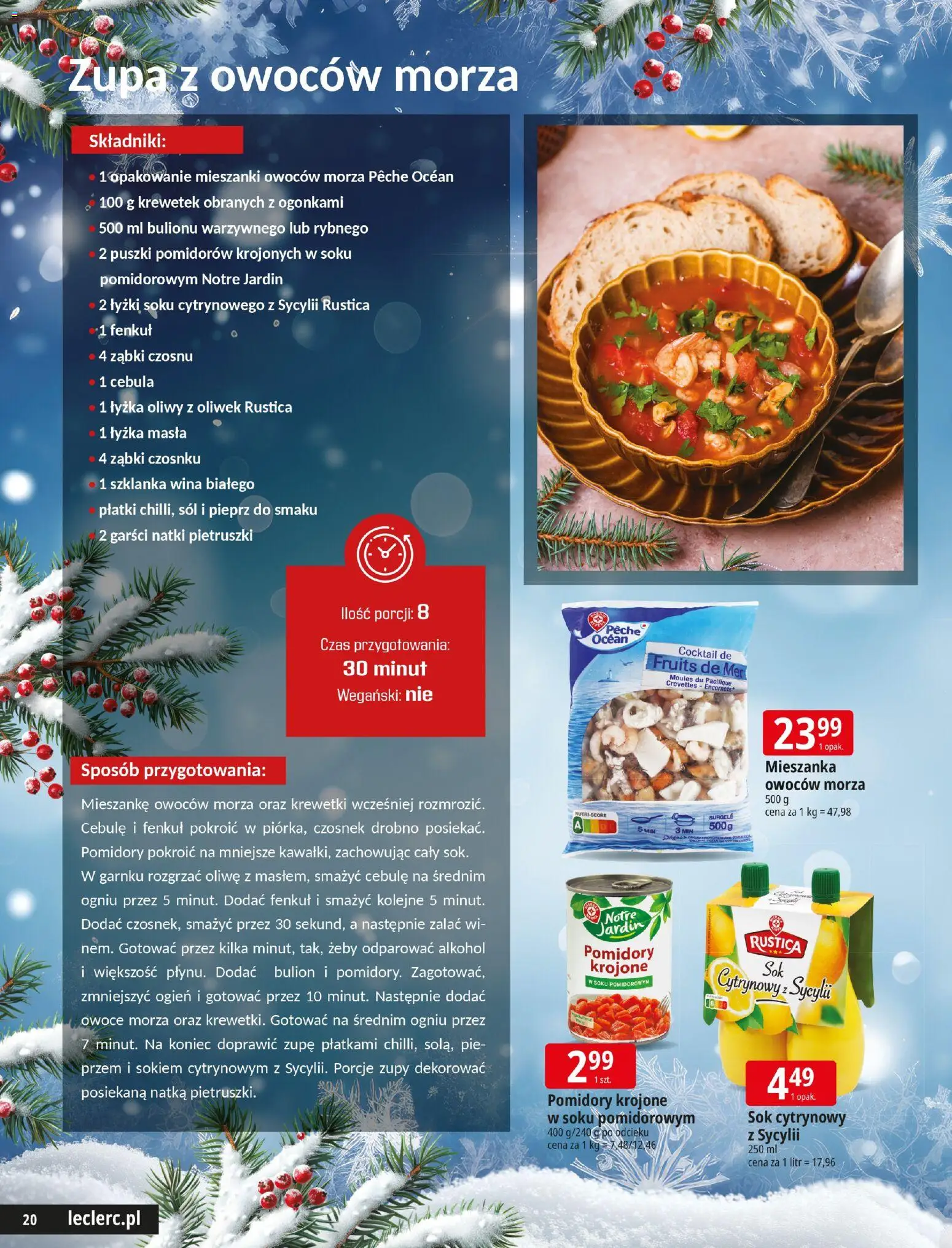 E.Leclerc Gazetka - Warszawa Jerozolimskie Święta od 09.12.2025 | Strona: 20 | Produkty: Czosnek, Zupa, Sok, Cebule