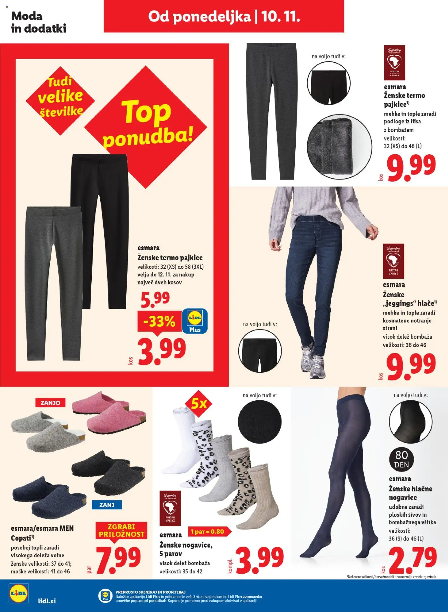 Novi Lidl katalog ponudbe – veljaven od 06.11.2025 | Stran: 62 | Izdelki: Pajkice, Nogavice