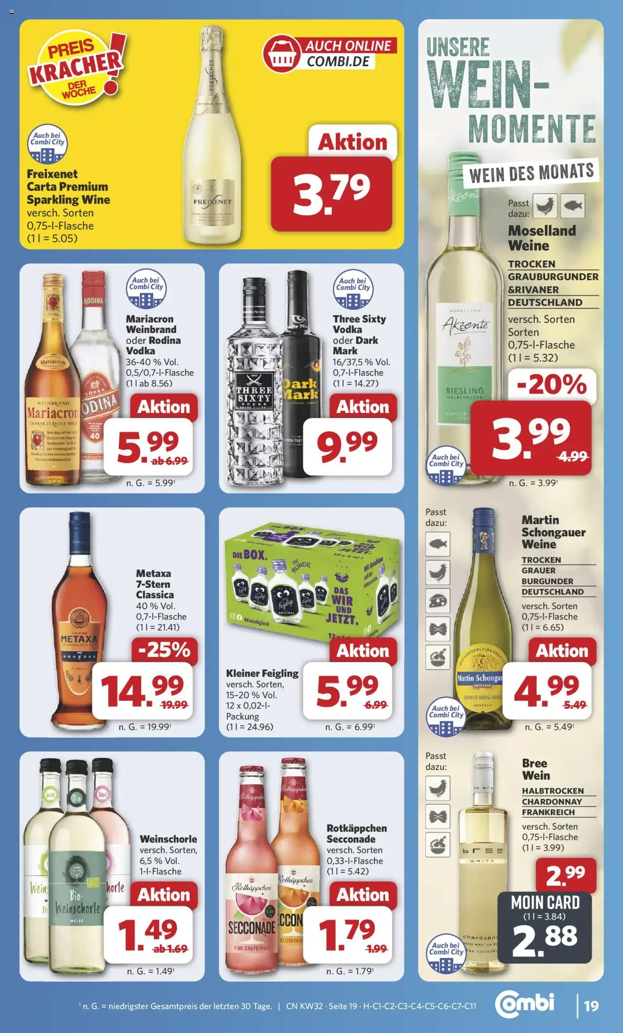 Combi Prospekt 	 - gültig ab dem 03.08.2025 | Seite: 23 | Produkte: Freixenet, Box, Rotkäppchen, Wein