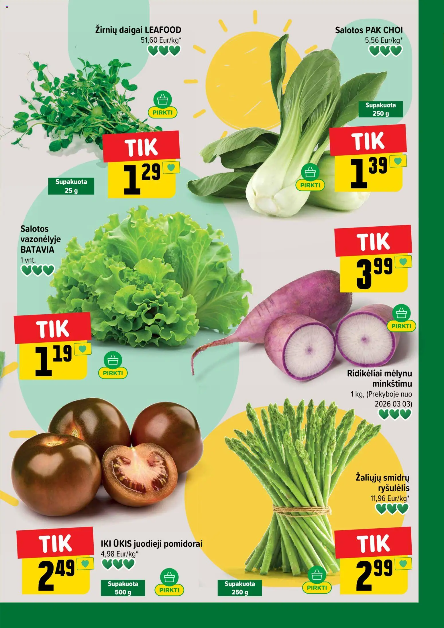 IKI akcijos nuo 02.03.2026 | Puslapis: 15 | Prekių: Salotos, Pomidorai