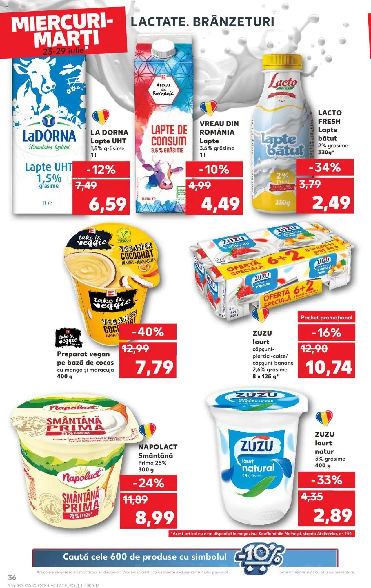 Kaufland RO akciós ujság - amely érvényes a következő dátumtól: 23.07.2025 | Oldal: 36 | Termékek: Vegán, Mangó