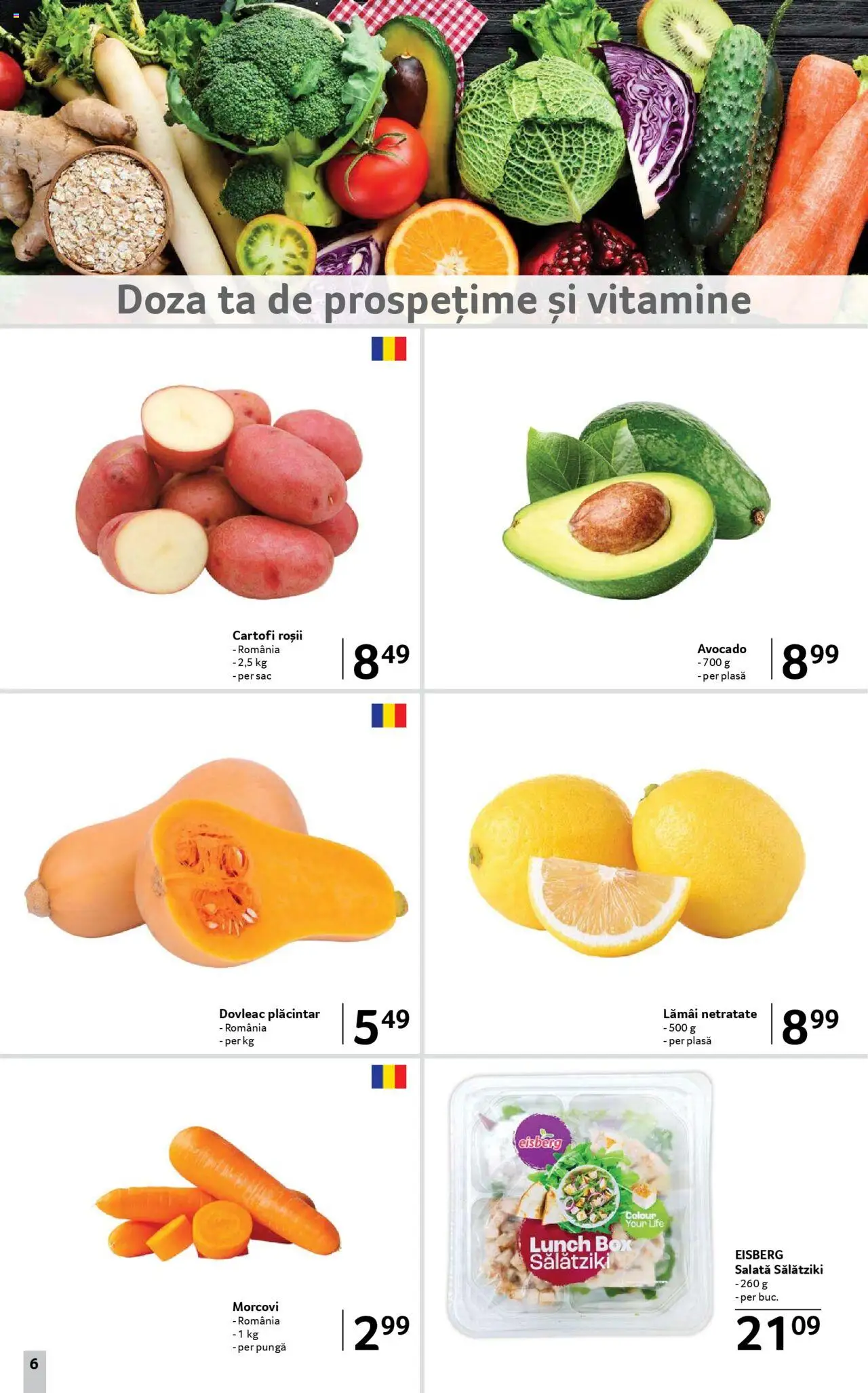 Catalog Selgros - Food – valabil de la 22.08.2025 | Pagină: 6 | Produse: Dovleac, Pungă, Avocado, Cartofi