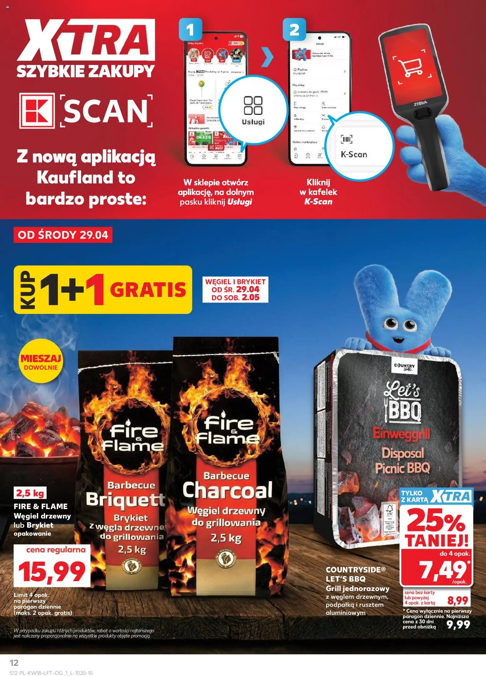 Kaufland gazetka od 29.04.2026 | Strona: 12 | Produkty: Karta, Grill, Grill jednorazowy