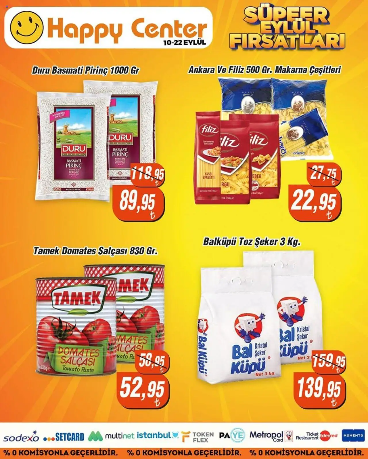 Happy Center Katalog - 10.09.2025 tarihinden itibaren geçerlidir | Sayfa: 3 | Ürünler: Pirinç, Şeker, Makarna, Toz şeker
