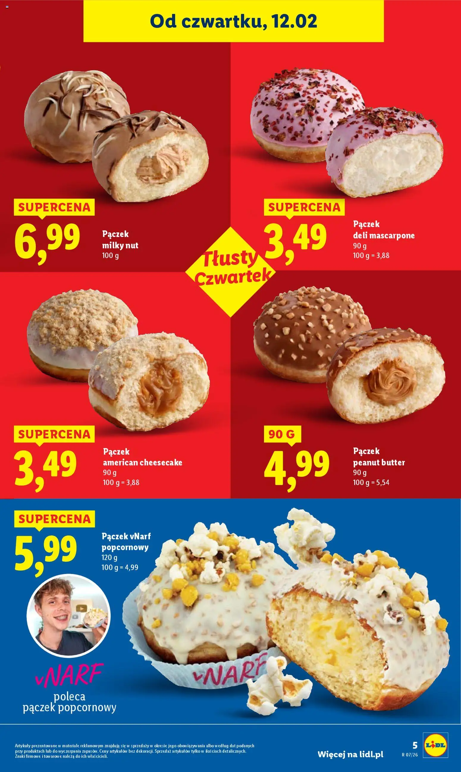 Lidl Gazetka od 12.02.2026 | Strona: 5 | Produkty: Donut, Mascarpone