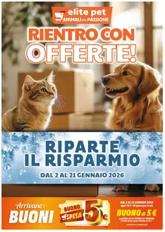 Anteprima del volantino Elite Supermercati Pet catalogo valido a partire dal 02.01.2026