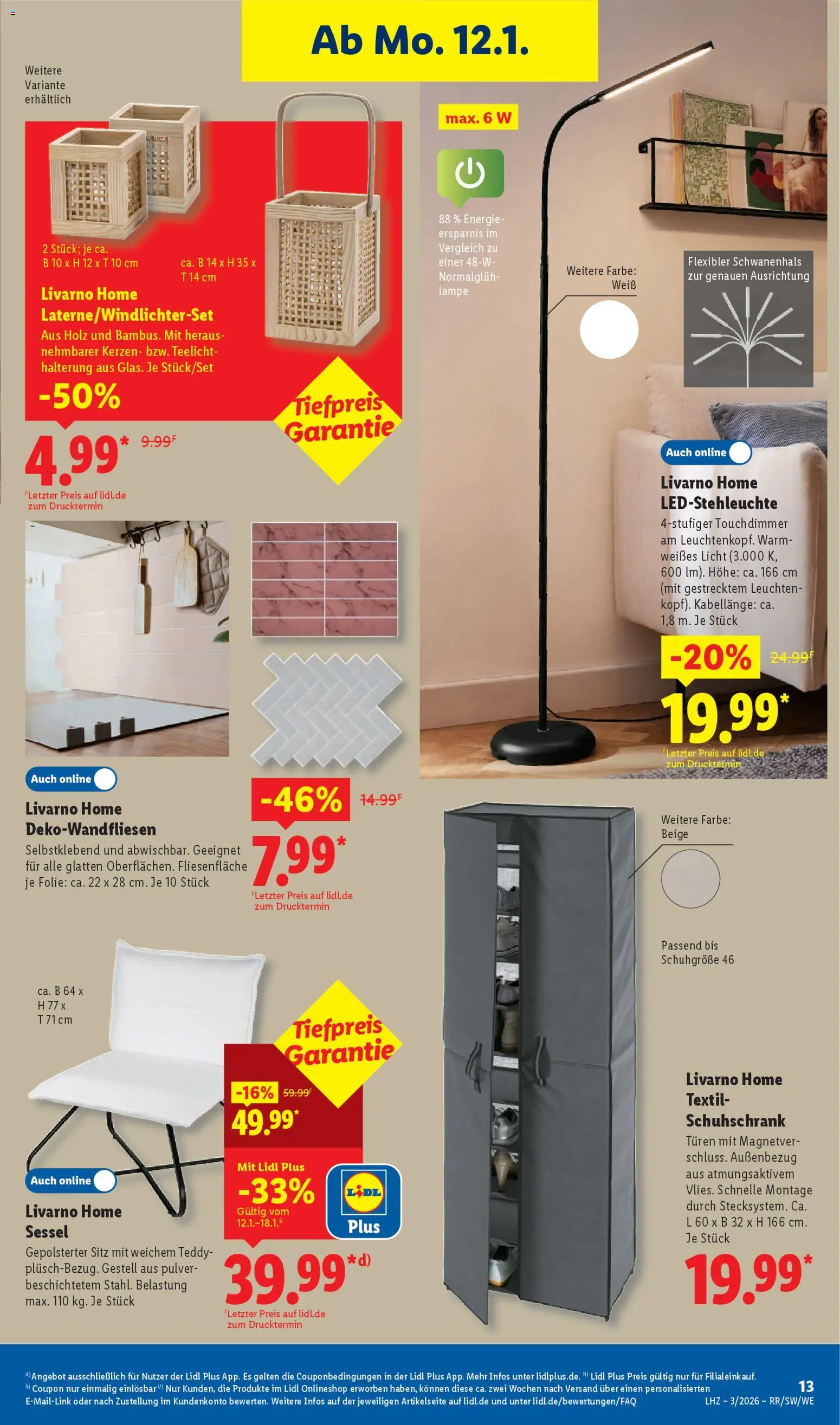 Lidl Prospekt Gundelsheim – gültig ab 12.01.2026 | Seite: 31 | Produkte: Sessel, Lampe