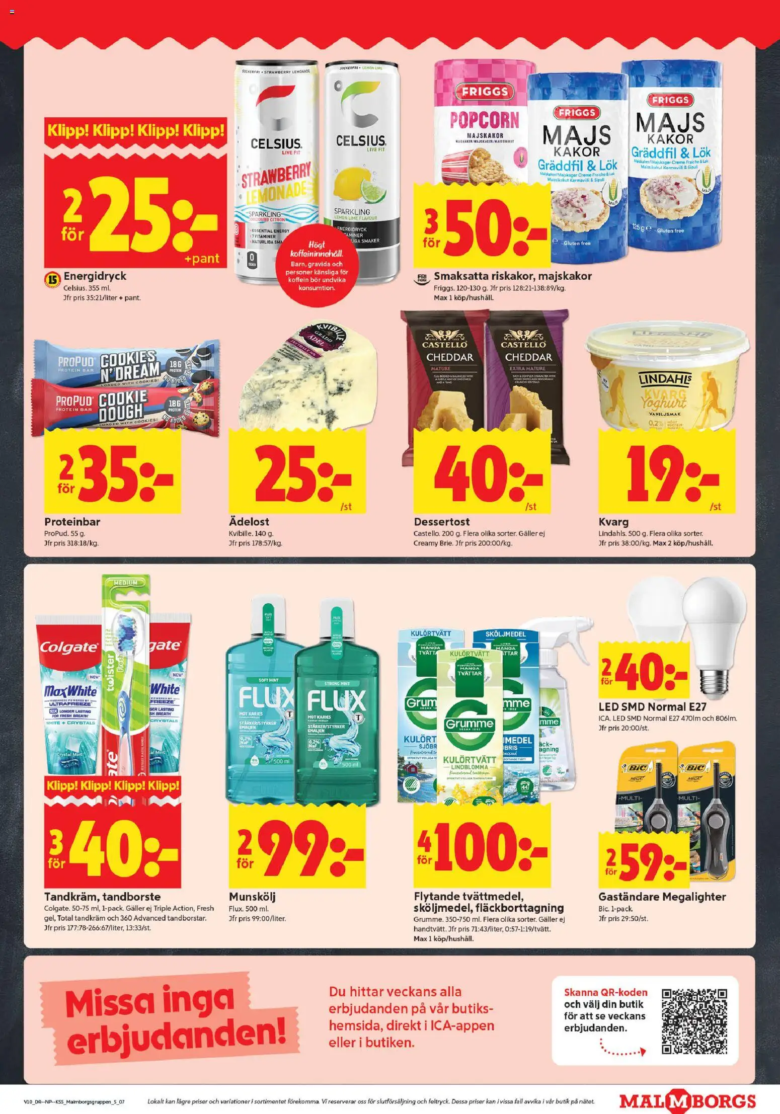 ICA Kvantum reklamblad aktuell från 02.03.2026 | Sida: 7 | Produkter: Tandkräm, Sköljmedel, Galler, Öl