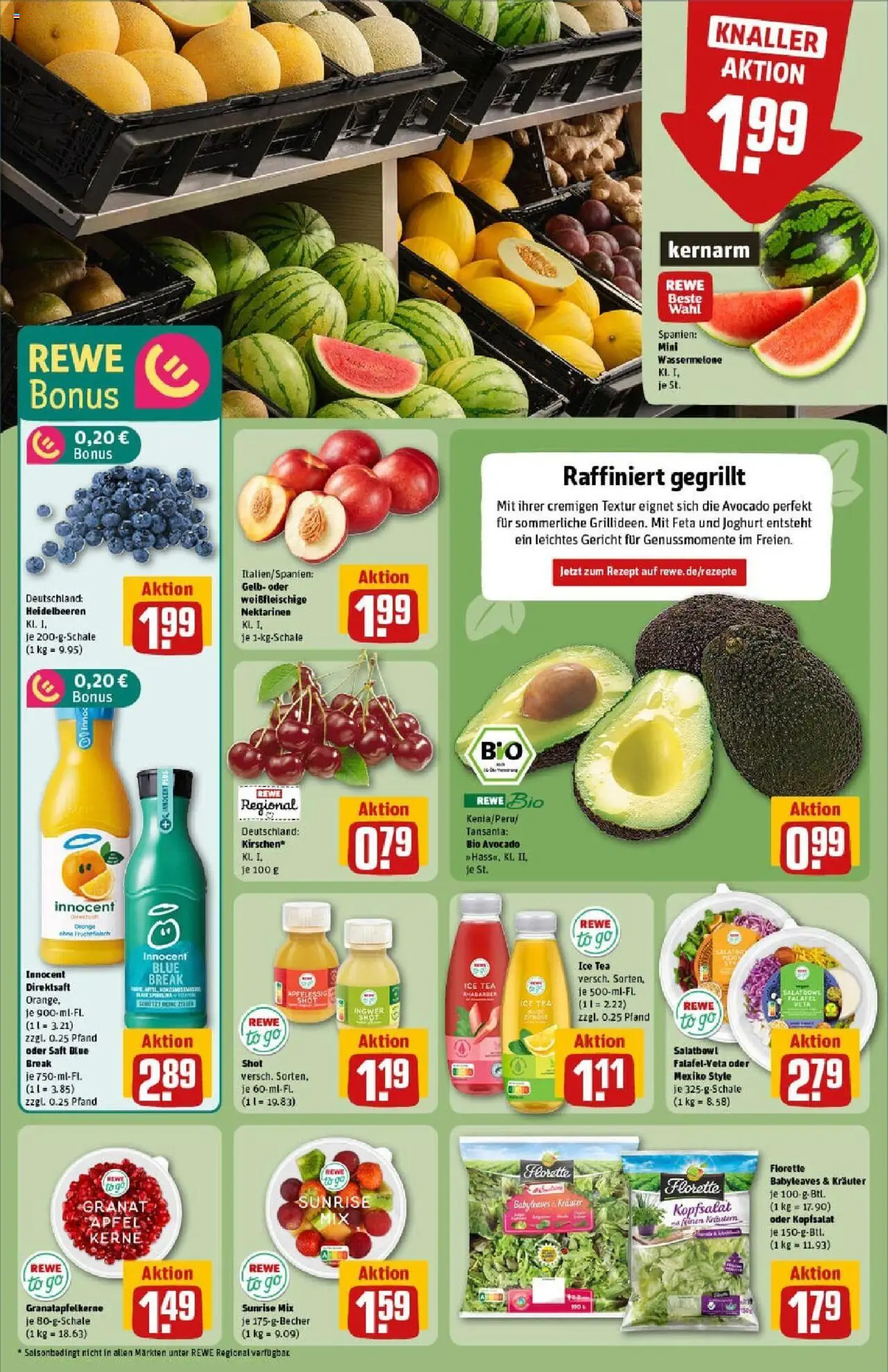 Rewe prospekt Heppenheim	 - gültig ab dem 13.07.2025 | Seite: 6 | Produkte: Feta, Nektarinen, Heidelbeeren, Wassermelone