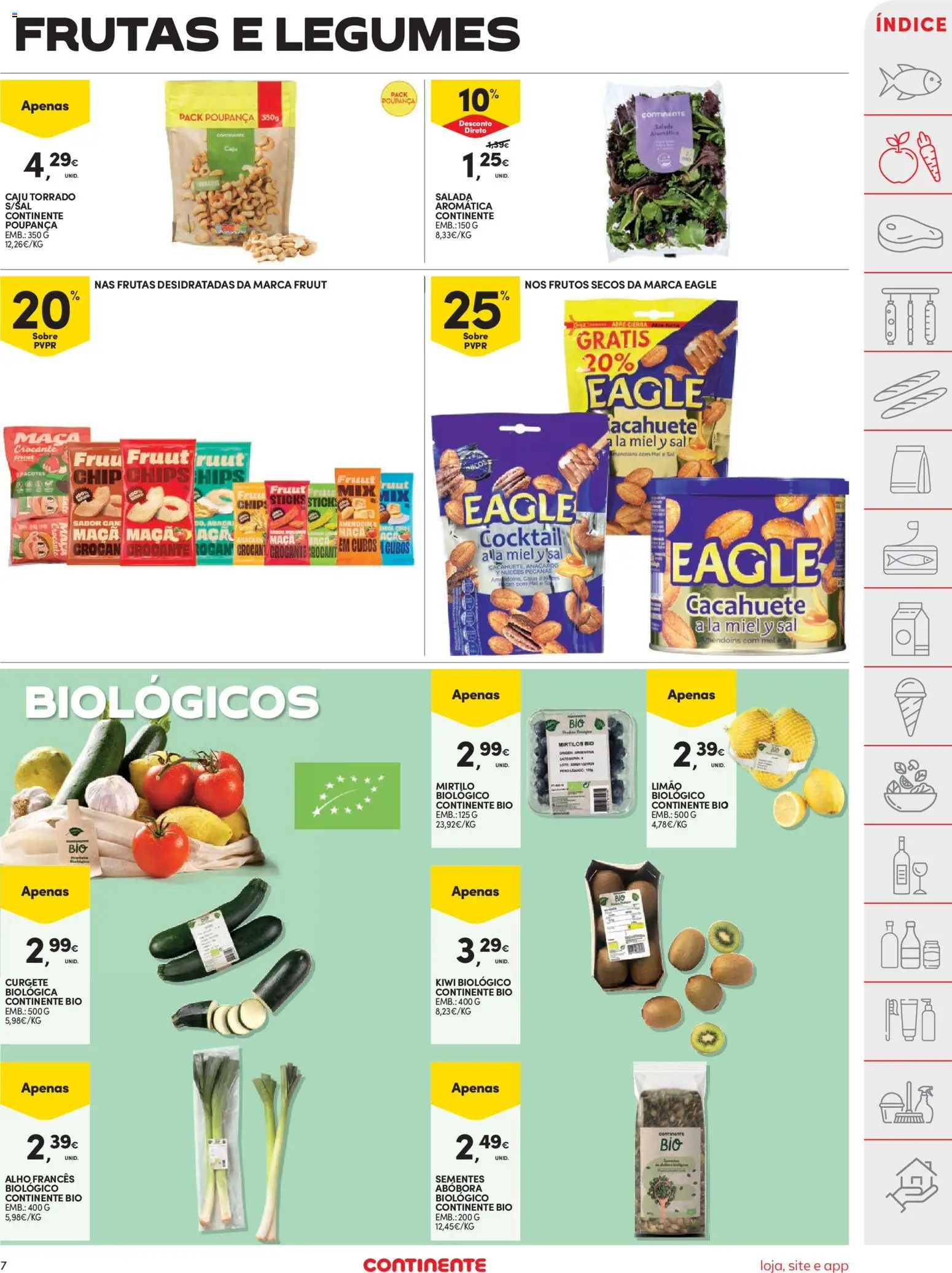 Continente folheto │ válido de 06.01.2026 | Página: 7 | Produtos: Alho francês, Mel, Mirtilos, Salada