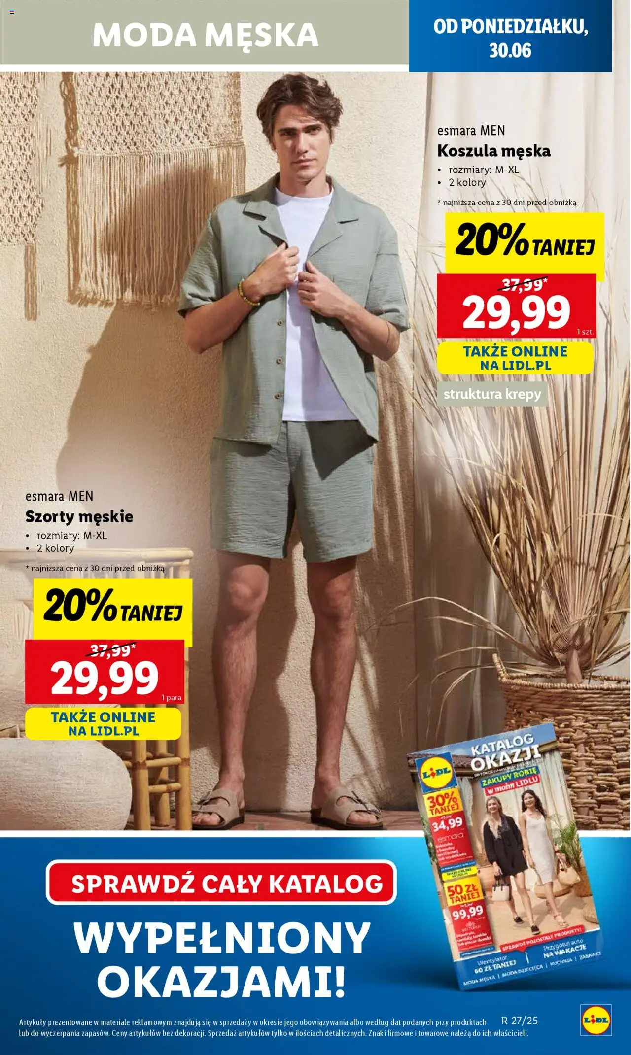Lidl Gazetka od 30.06.2025 | Strona: 9 | Produkty: Szorty, Koszula, Wentylator