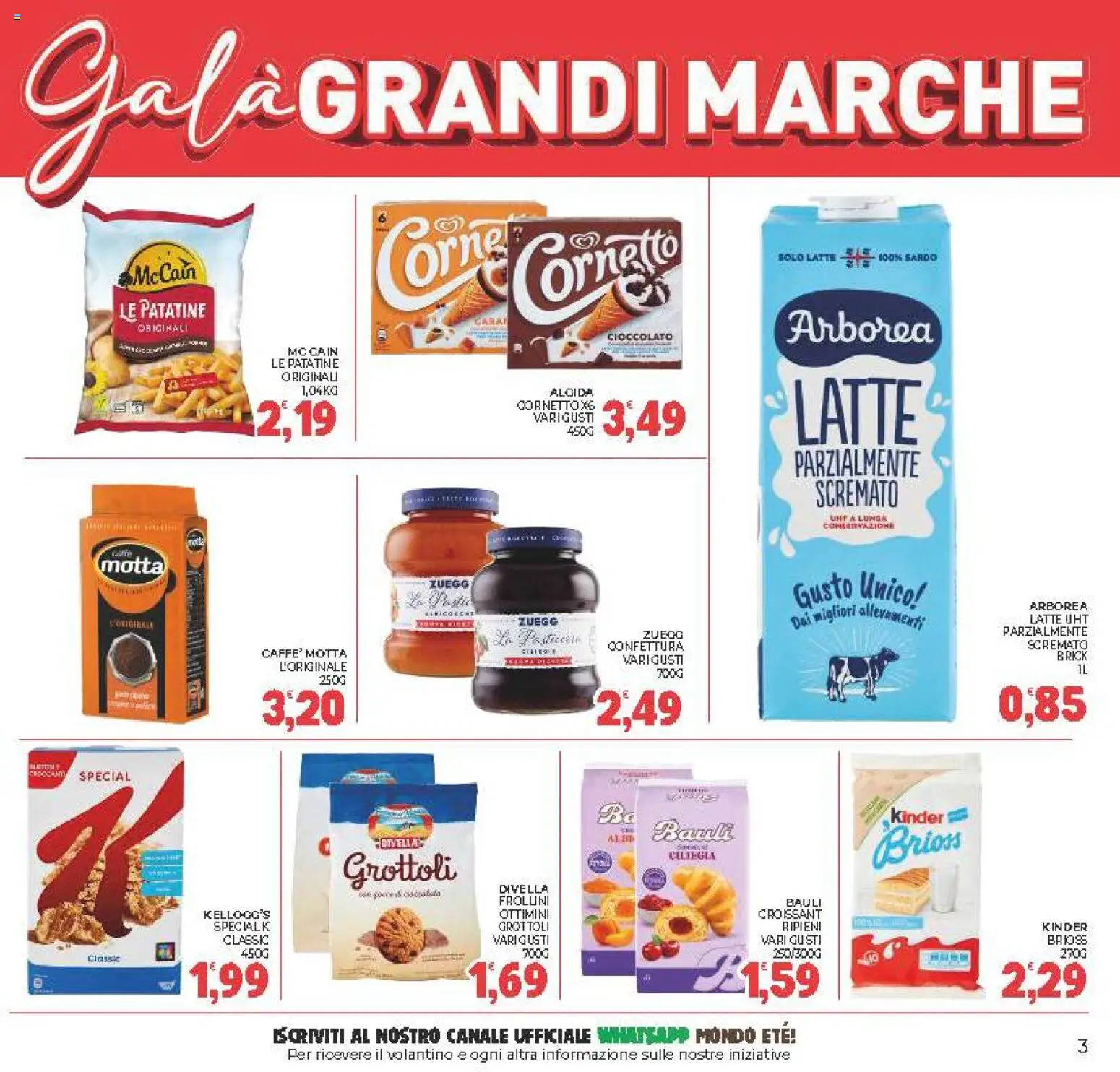 Volantino Eté del 29.04.2026 | Pagina: 3 | Prodotti: Cioccolato, Patatine, Latte, Croissant