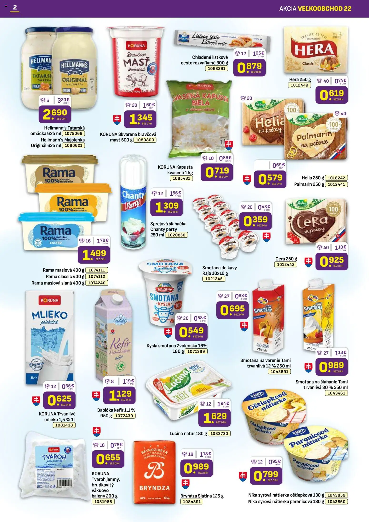 Nové Libex akcie – leták je platný od 03.11.2025 | Strana: 2 | Produkty: Bryndza, Omáčka, Hera, Šľahačka