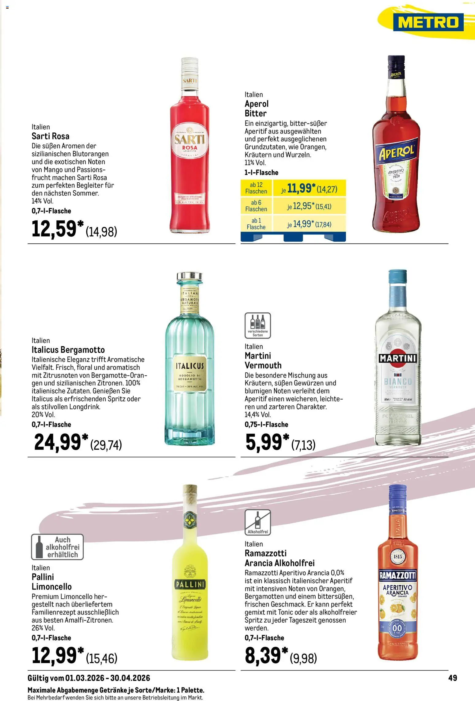 Metro Saisonkatalog Frühlings-Genuss – gültig ab 01.03.2026 | Seite: 53 | Produkte: Martini, Orangen, Mango, Limoncello
