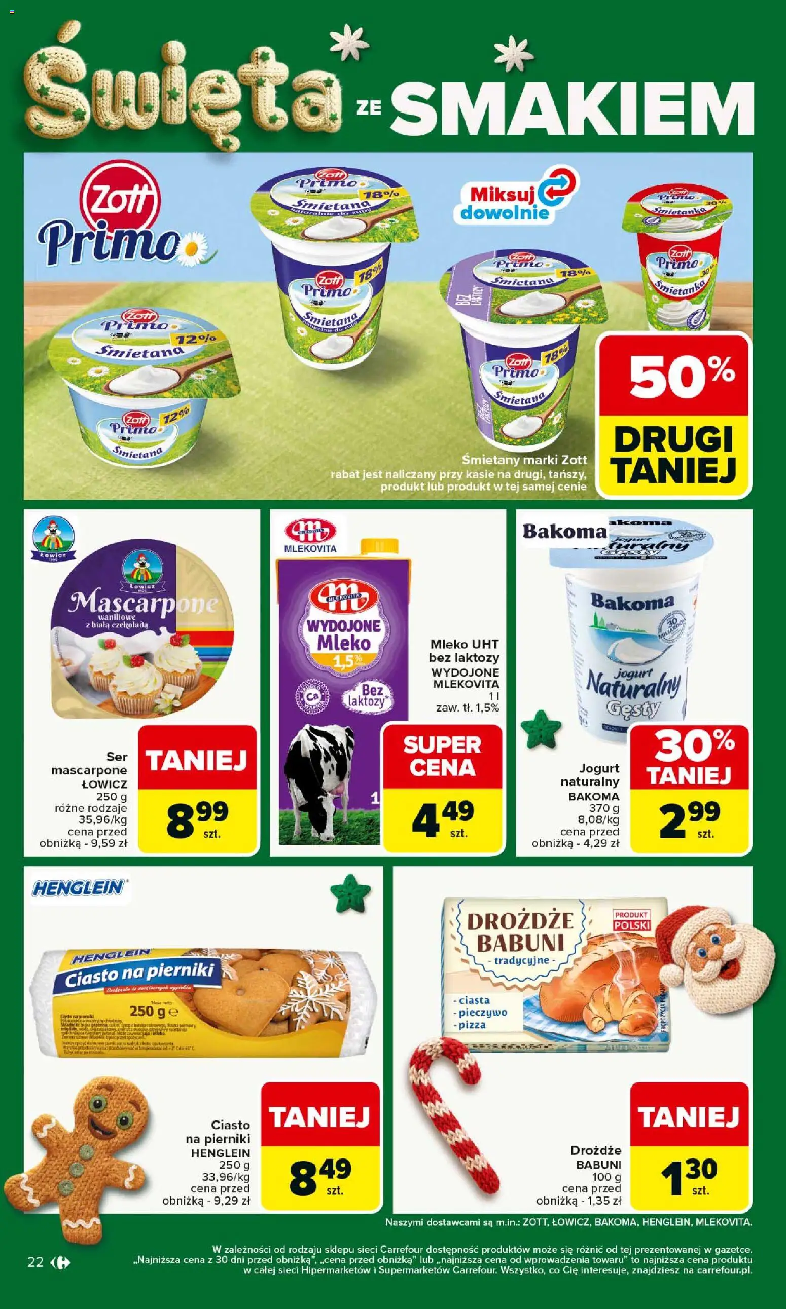 Carrefour Gazetka od 08.12.2025 | Strona: 26 | Produkty: Pieczywo, Bez laktozy, Ciasto, Jogurt