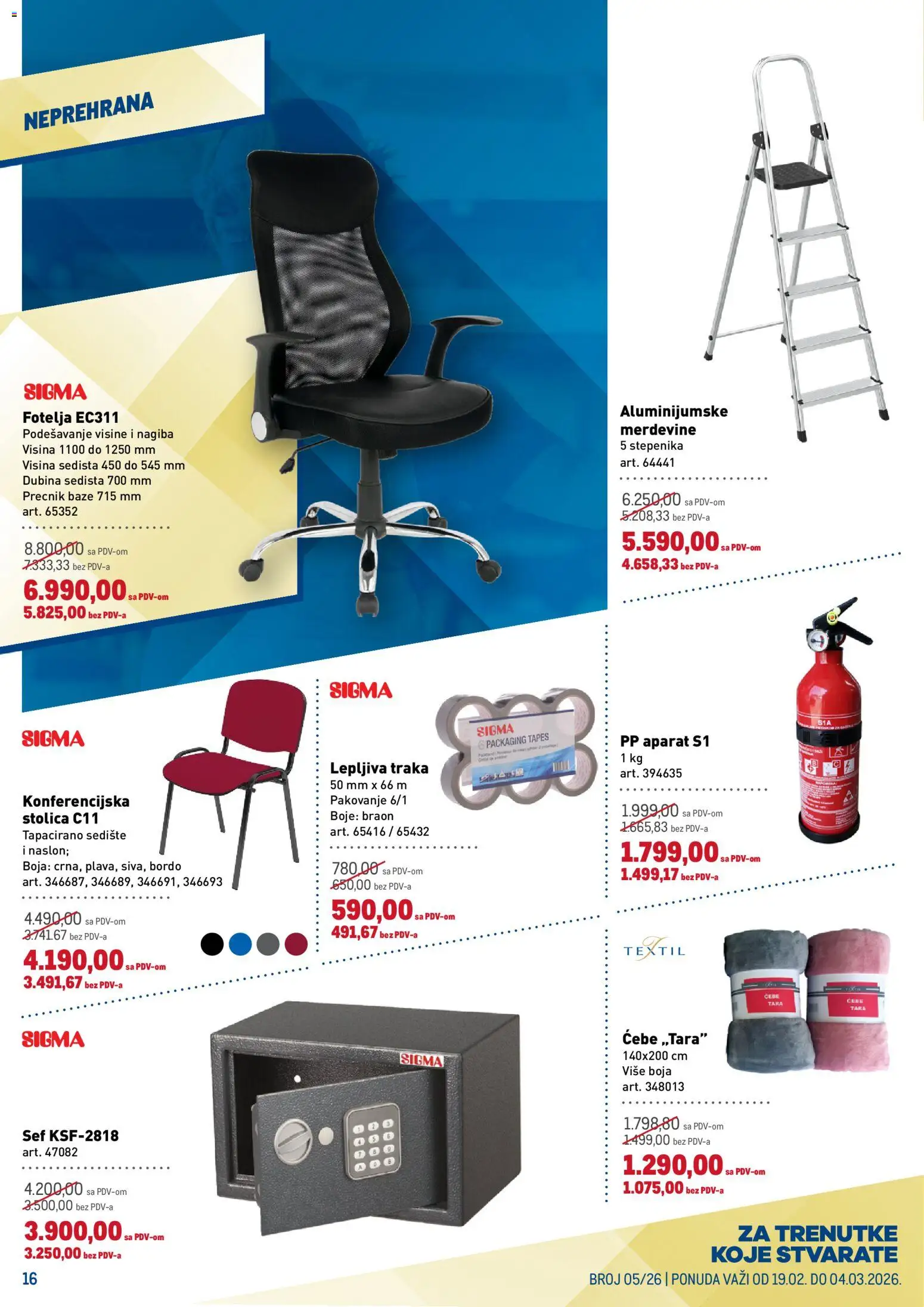 Metro katalog - važi od 19.02.2026 | Strana: 16 | Proizvode: Ćebe, Stolica, Merdevine, Pakovanje