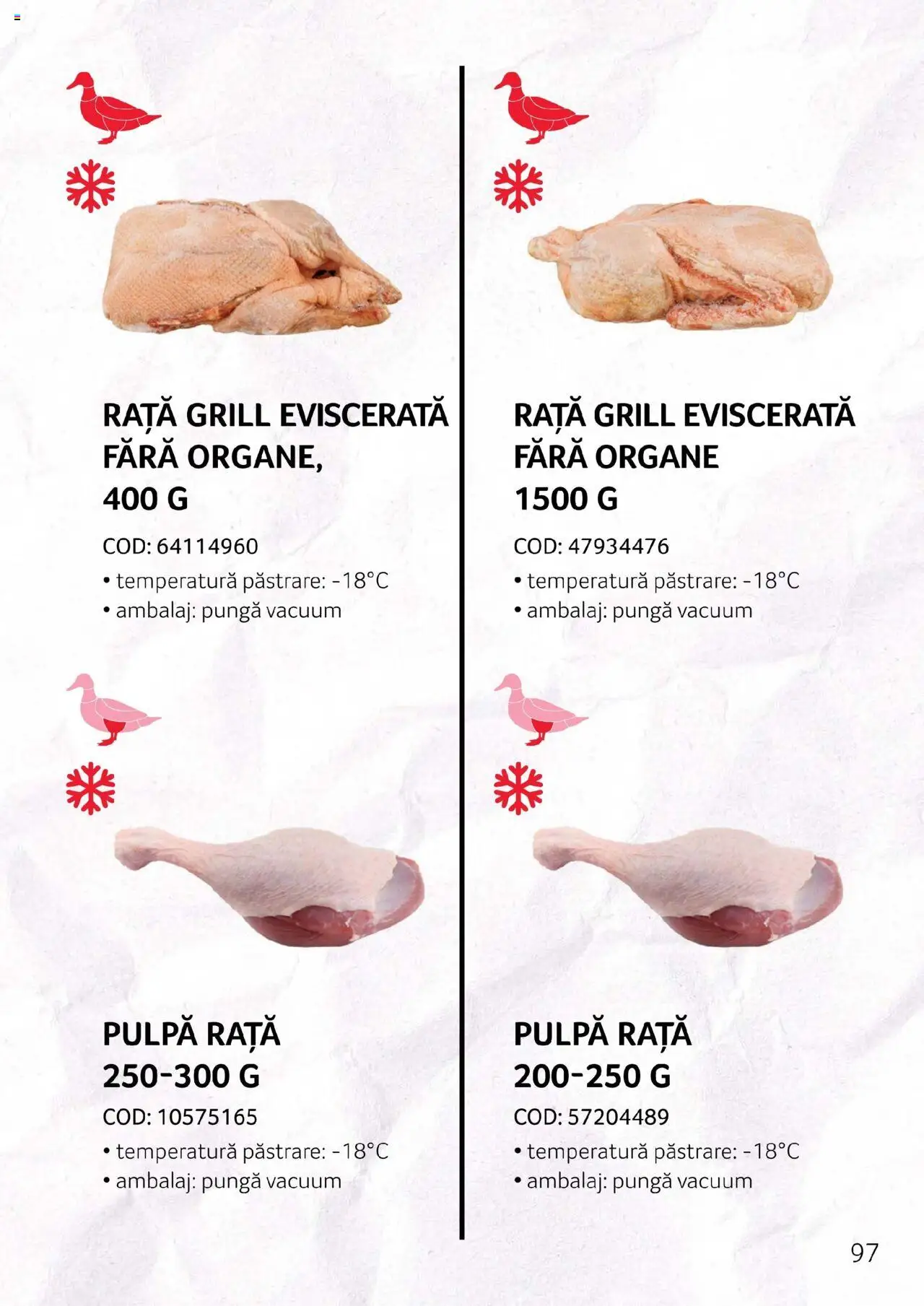 Catalog Selgros - Carne – valabil de la 27.04.2023 | Pagină: 97 | Produse: Pungă, Grill, Rață