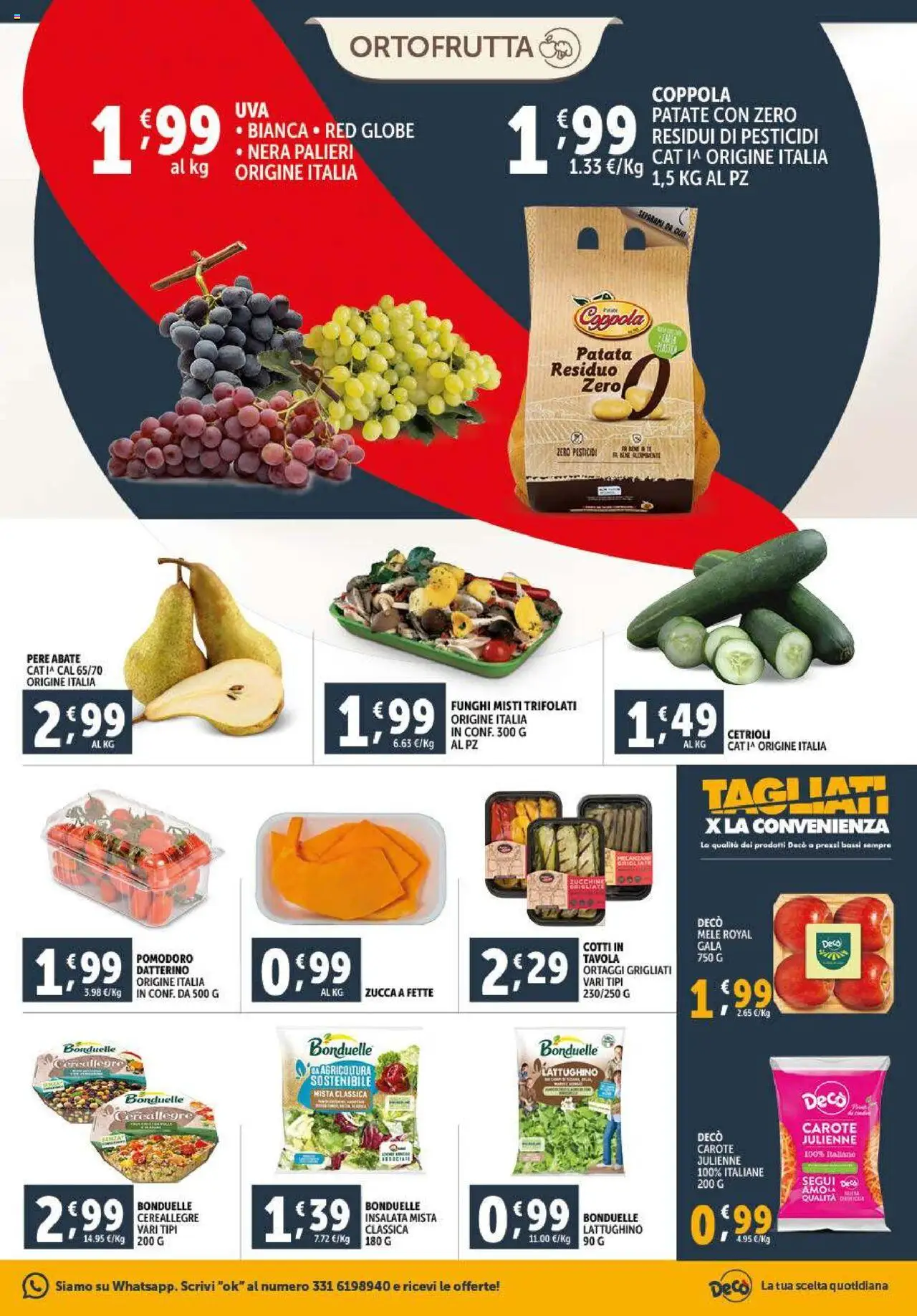 Volantino Decò del 23.09.2025 | Pagina: 5 | Prodotti: Pomodoro, Funghi, Zucca, Zucchine
