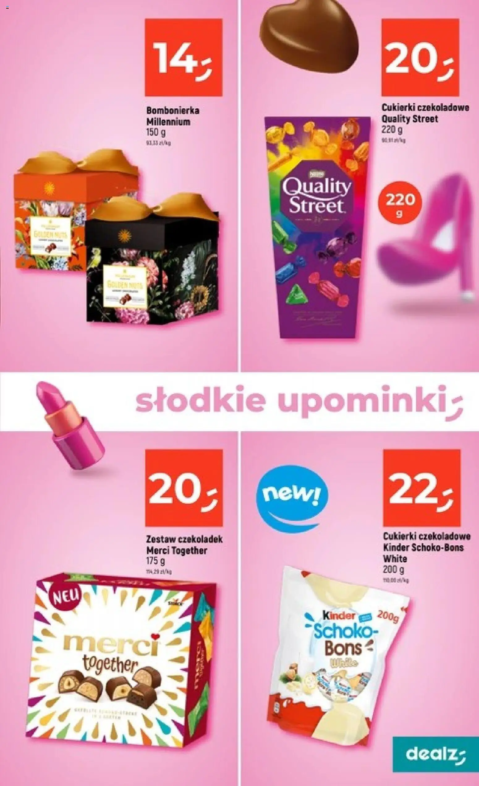Dealz Gazetka od 19.02.2026 | Strona: 9 | Produkty: Cukierki czekoladowe, Bombonierka, Merci, Cukierki