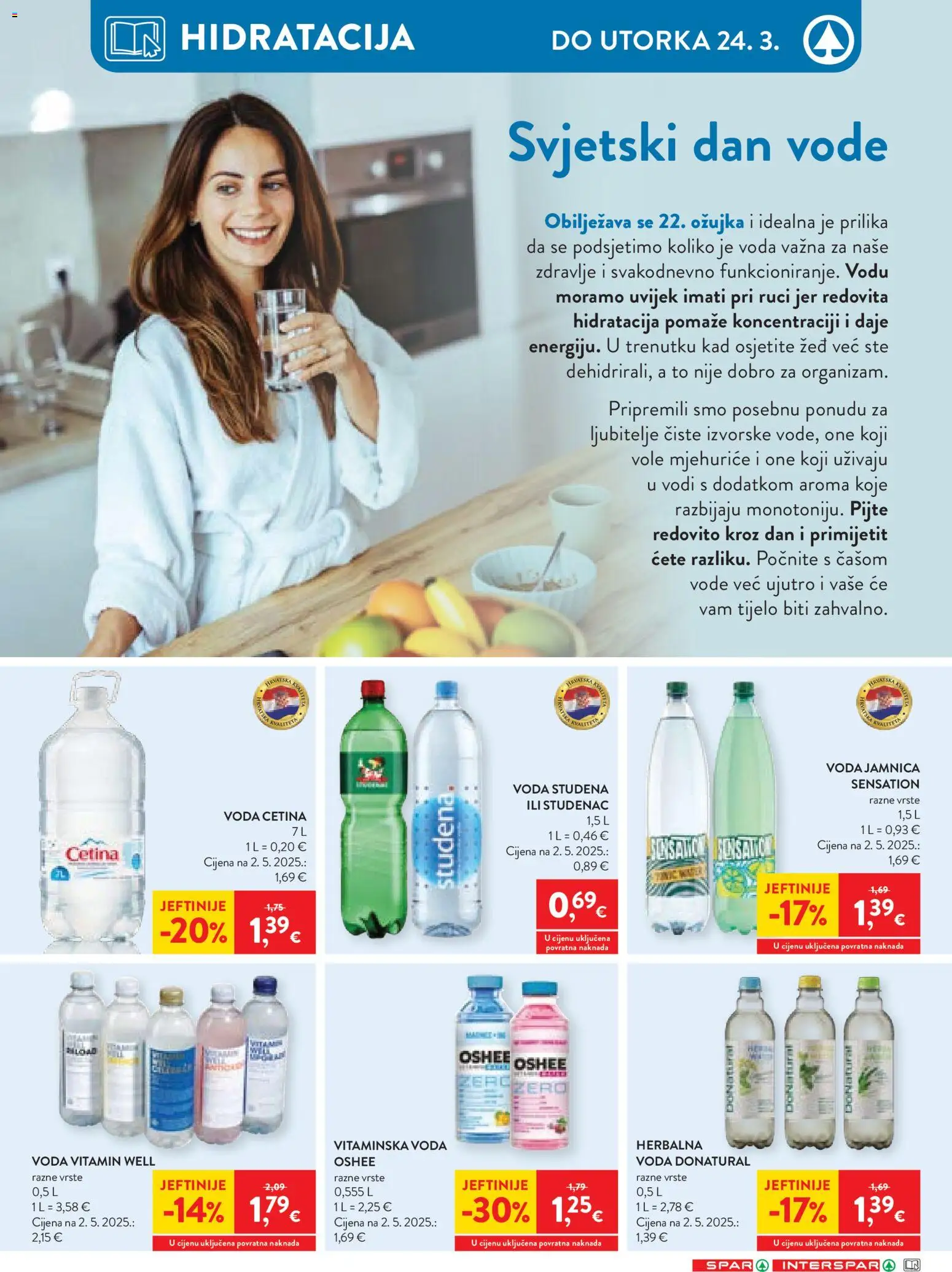 Spar katalog | vrijedi od 18.03.2026 | Stranica: 22 | Proizvodi: Jamnica, Voda